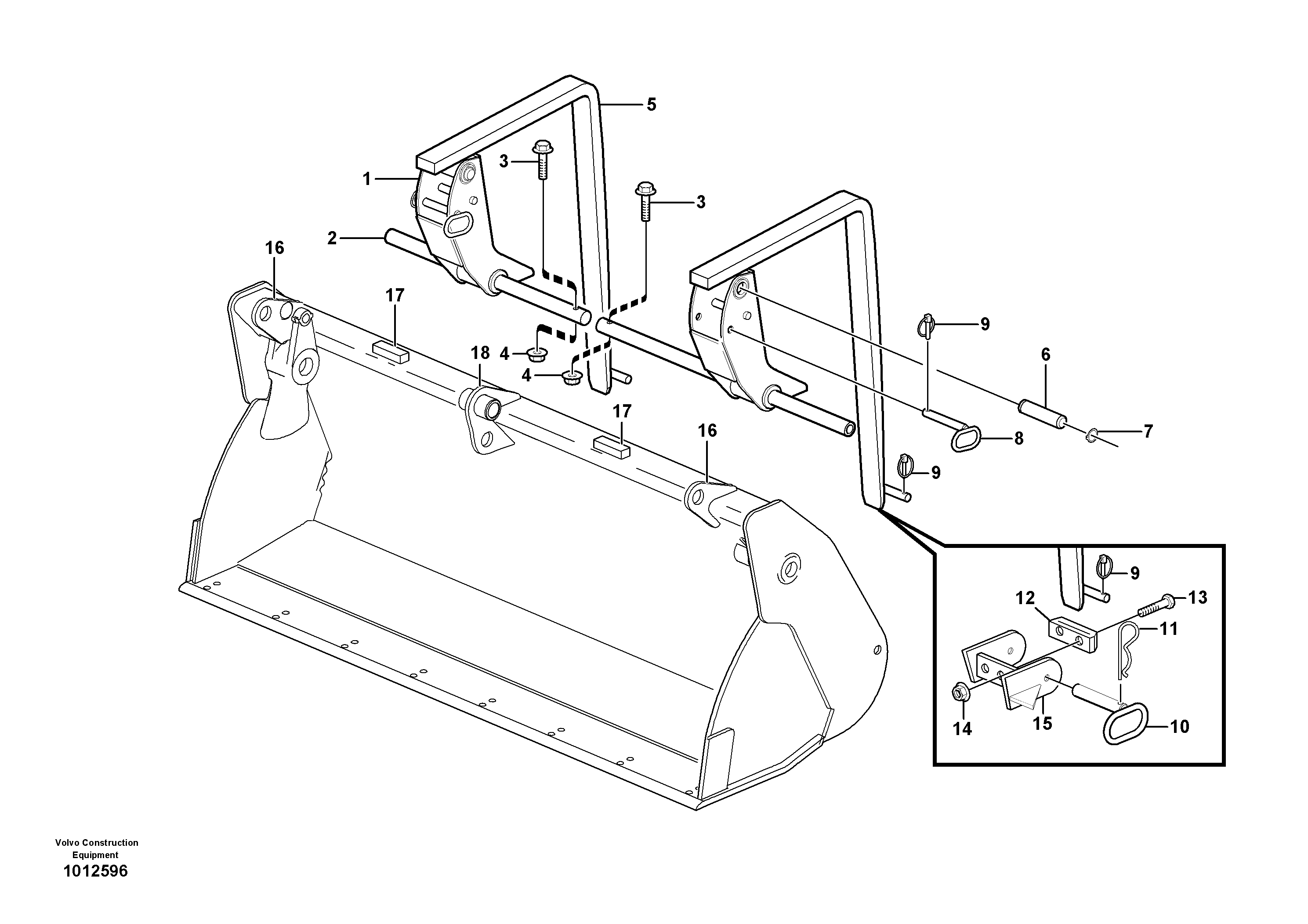 Fork arm — volvo parts diagram