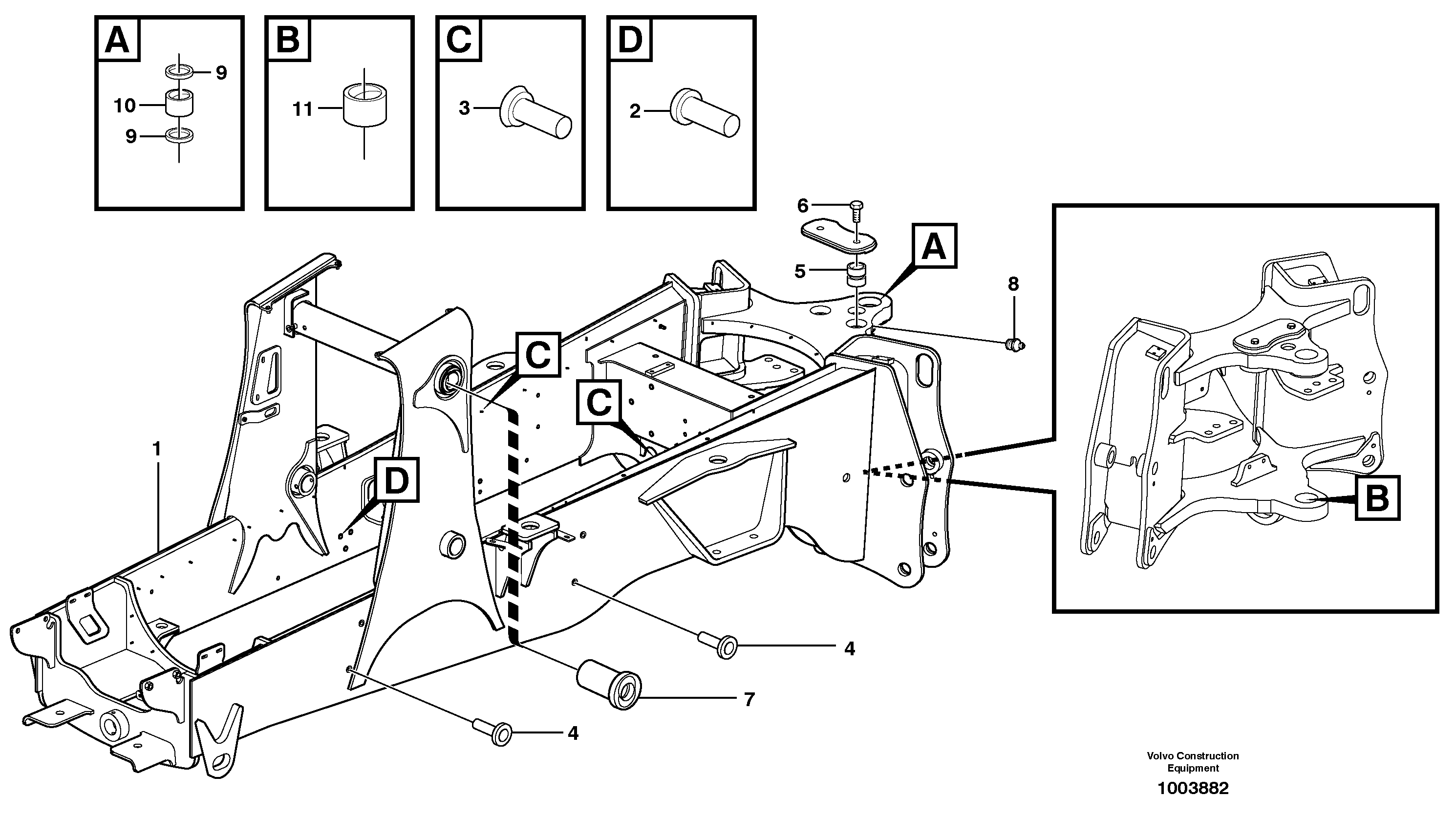 Frame — volvo parts diagram