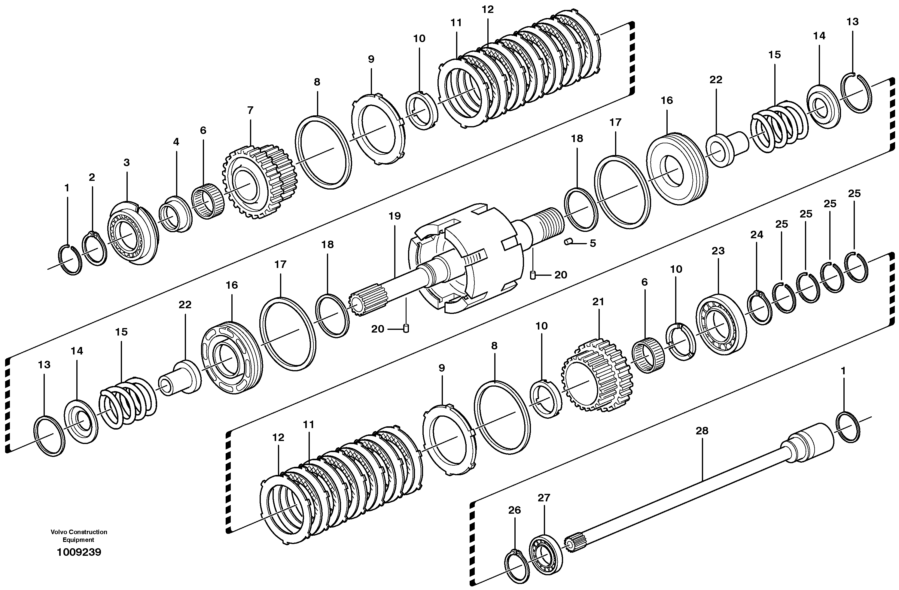 Clutch shaft forward/reverse  11891076 — volvo parts diagram