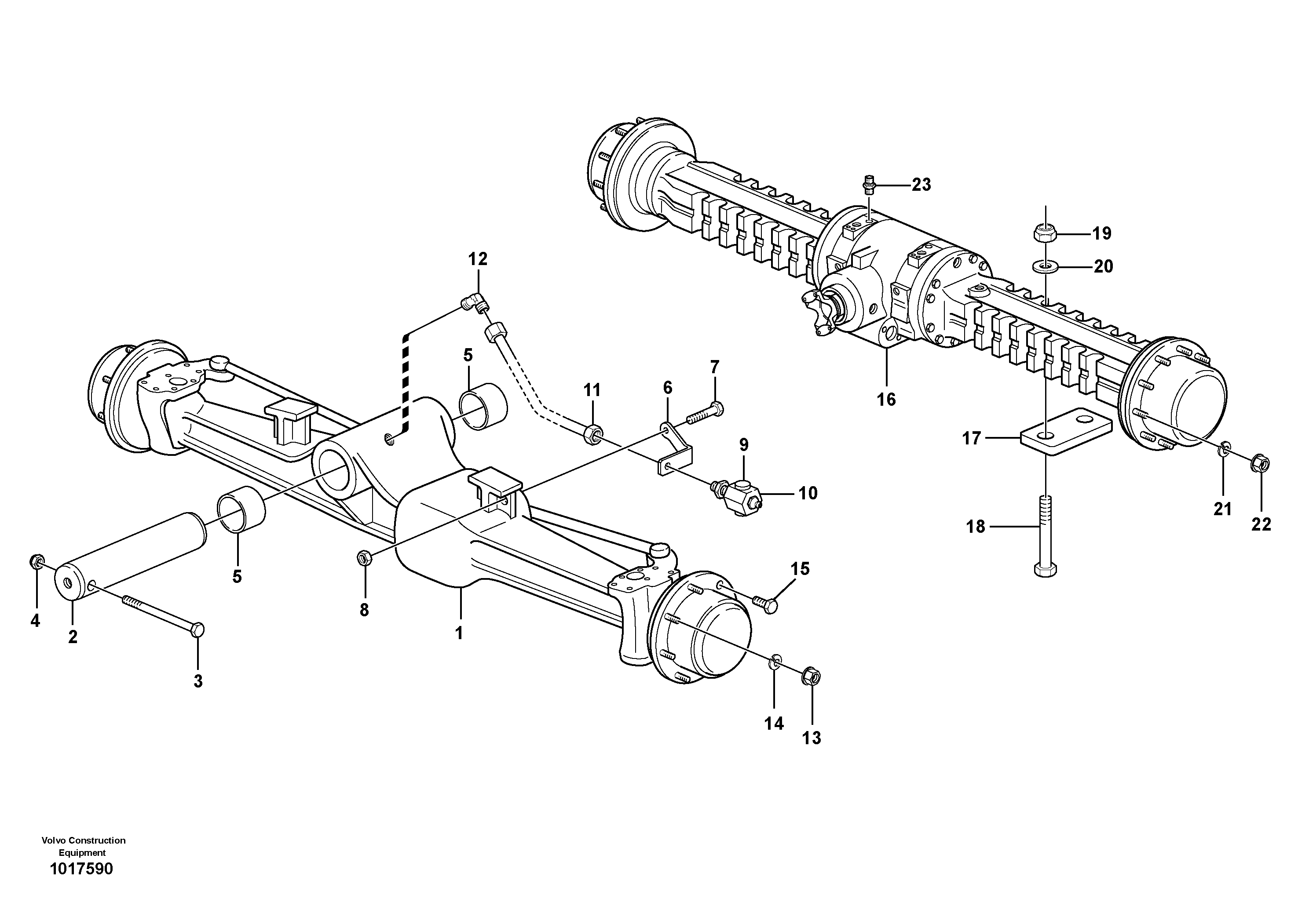 Planet axles with fitting parts — volvo parts diagram