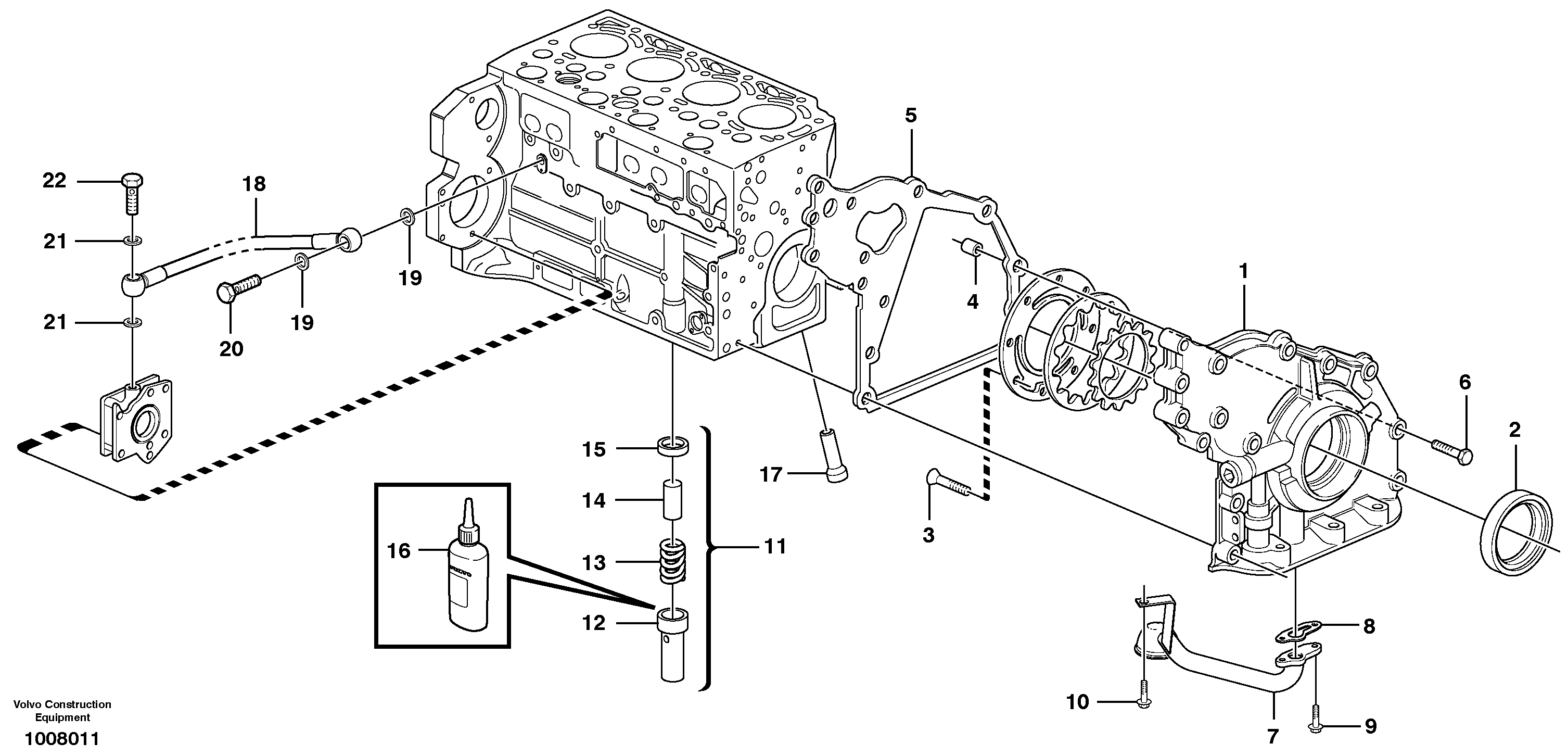 Lubricating oil system — volvo parts diagram