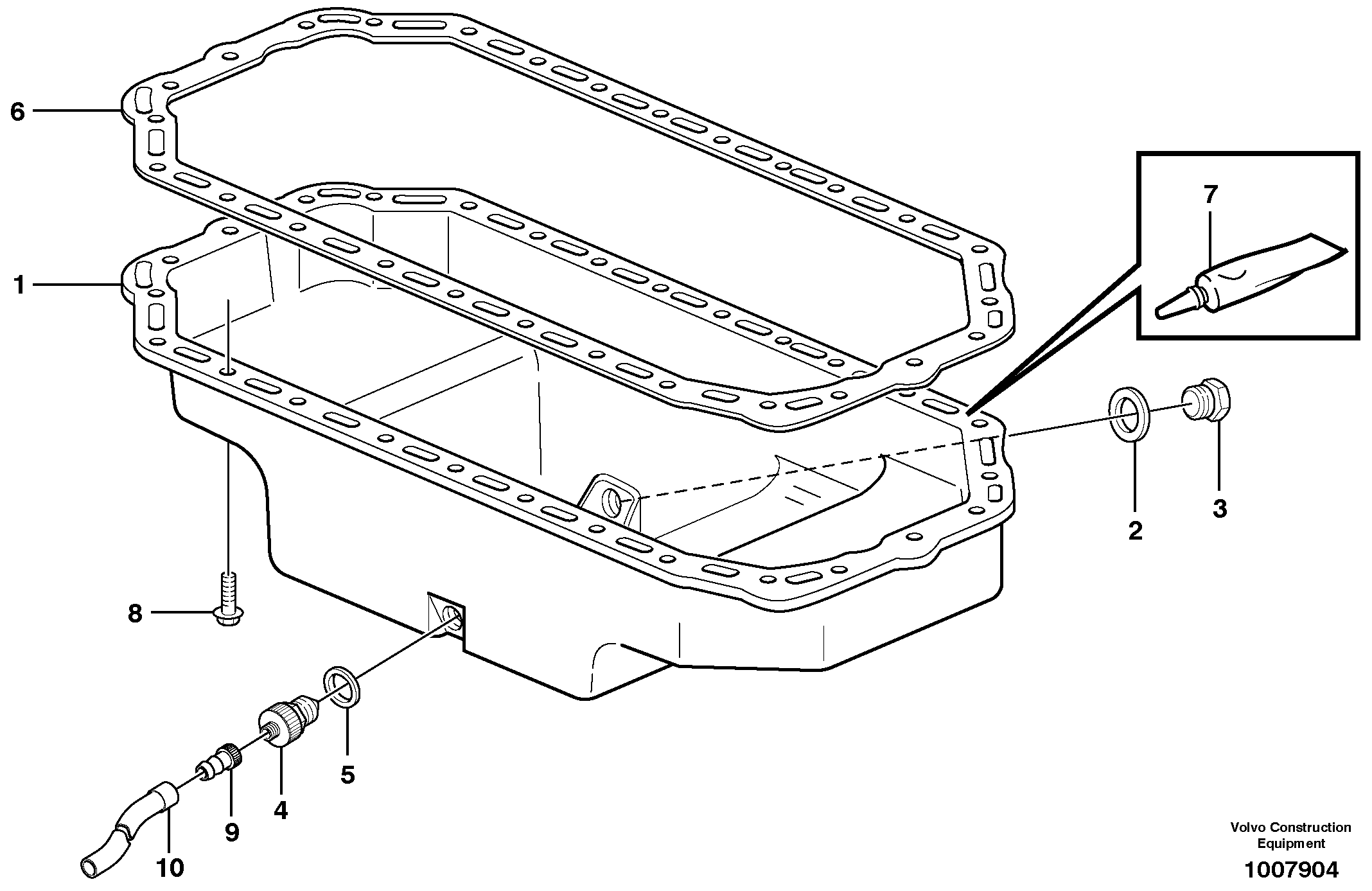 Oil sump — volvo parts diagram