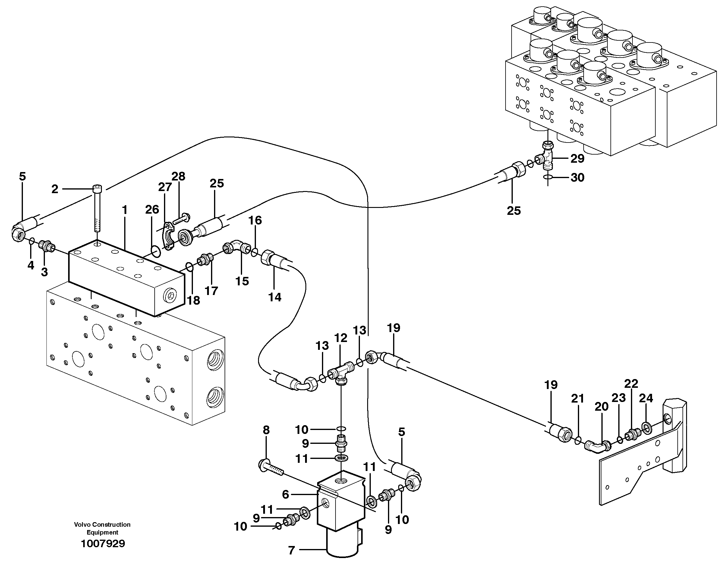 Hydraulic system, Float position valve  14314038 — volvo parts diagram