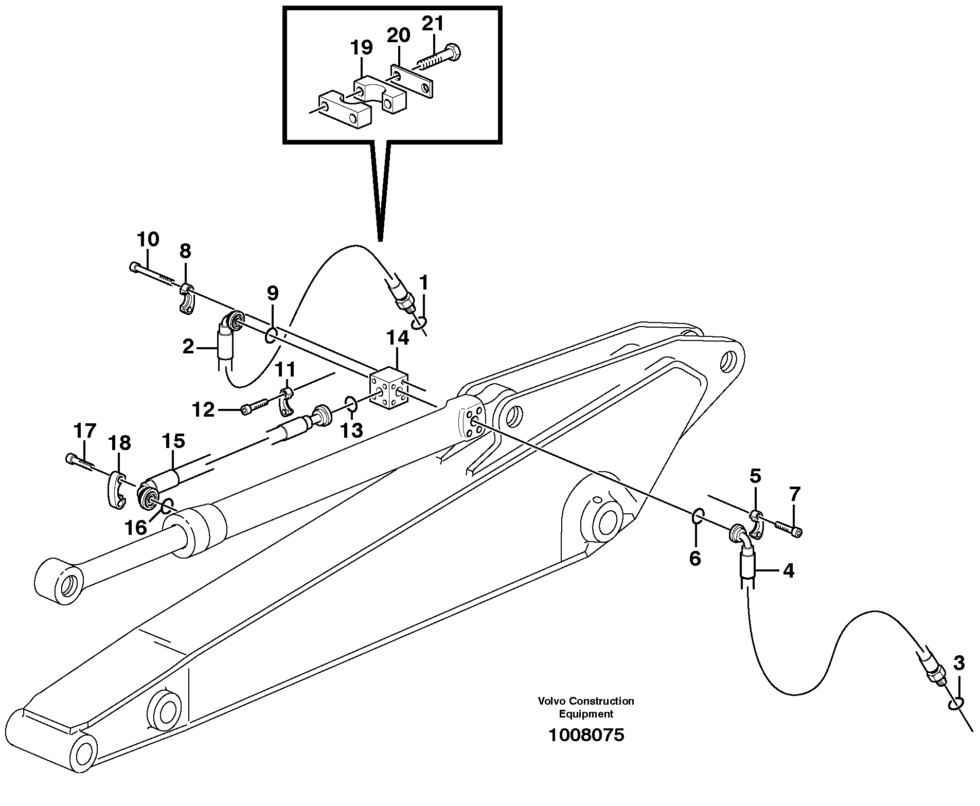 Hydr. quick fit equipm. dipper arm  14314002 — volvo parts diagram