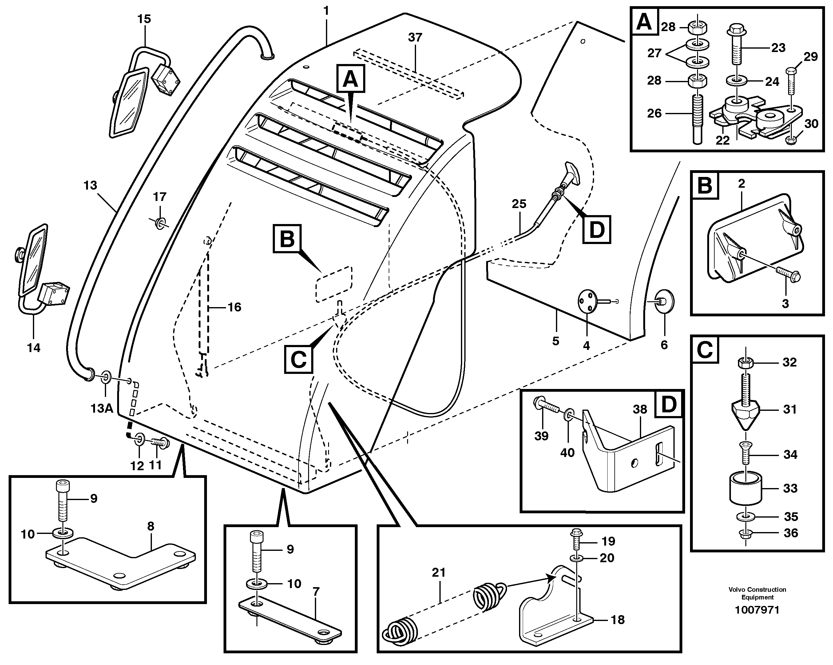 Front cover — volvo parts diagram