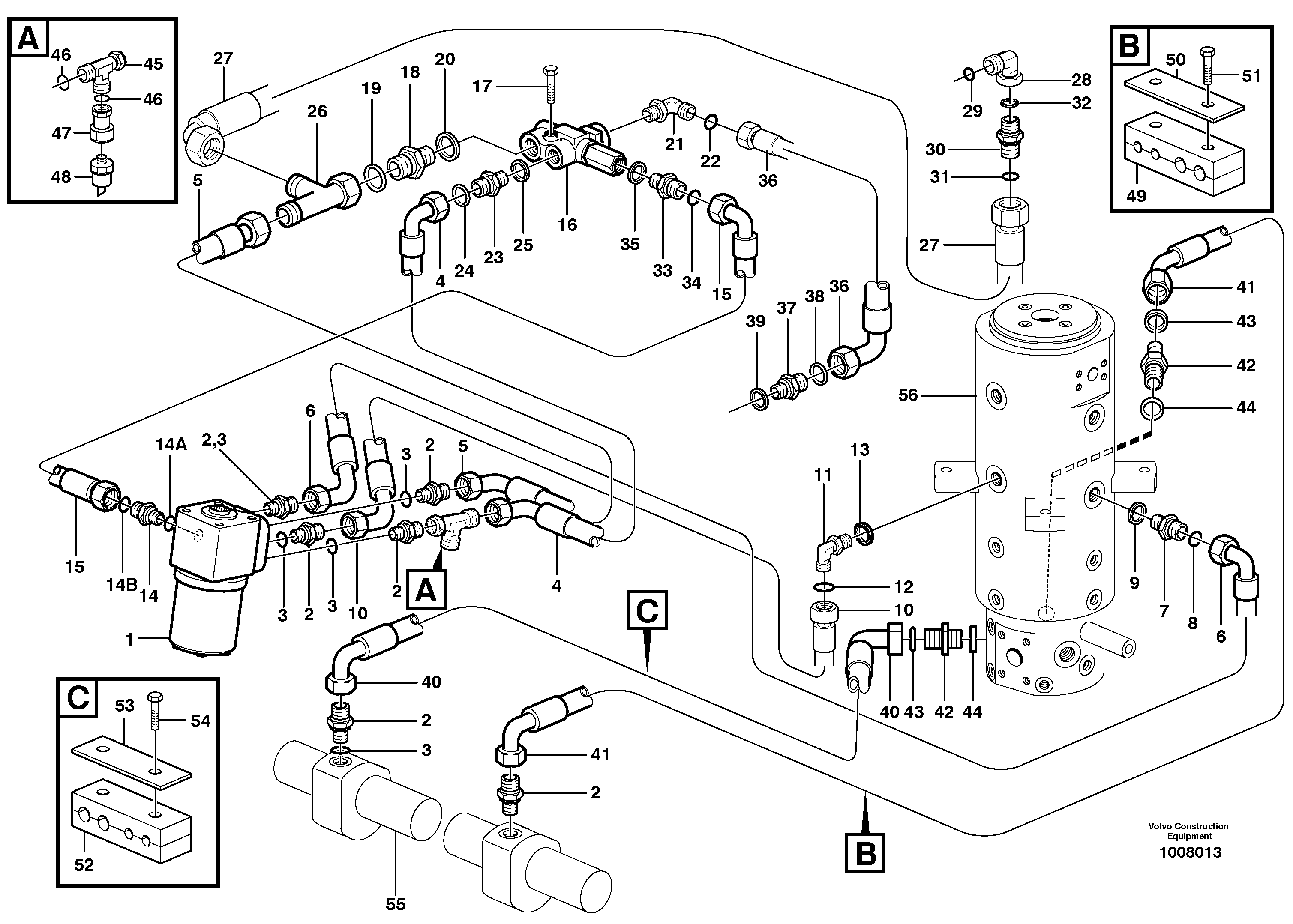 Steering system — volvo parts diagram