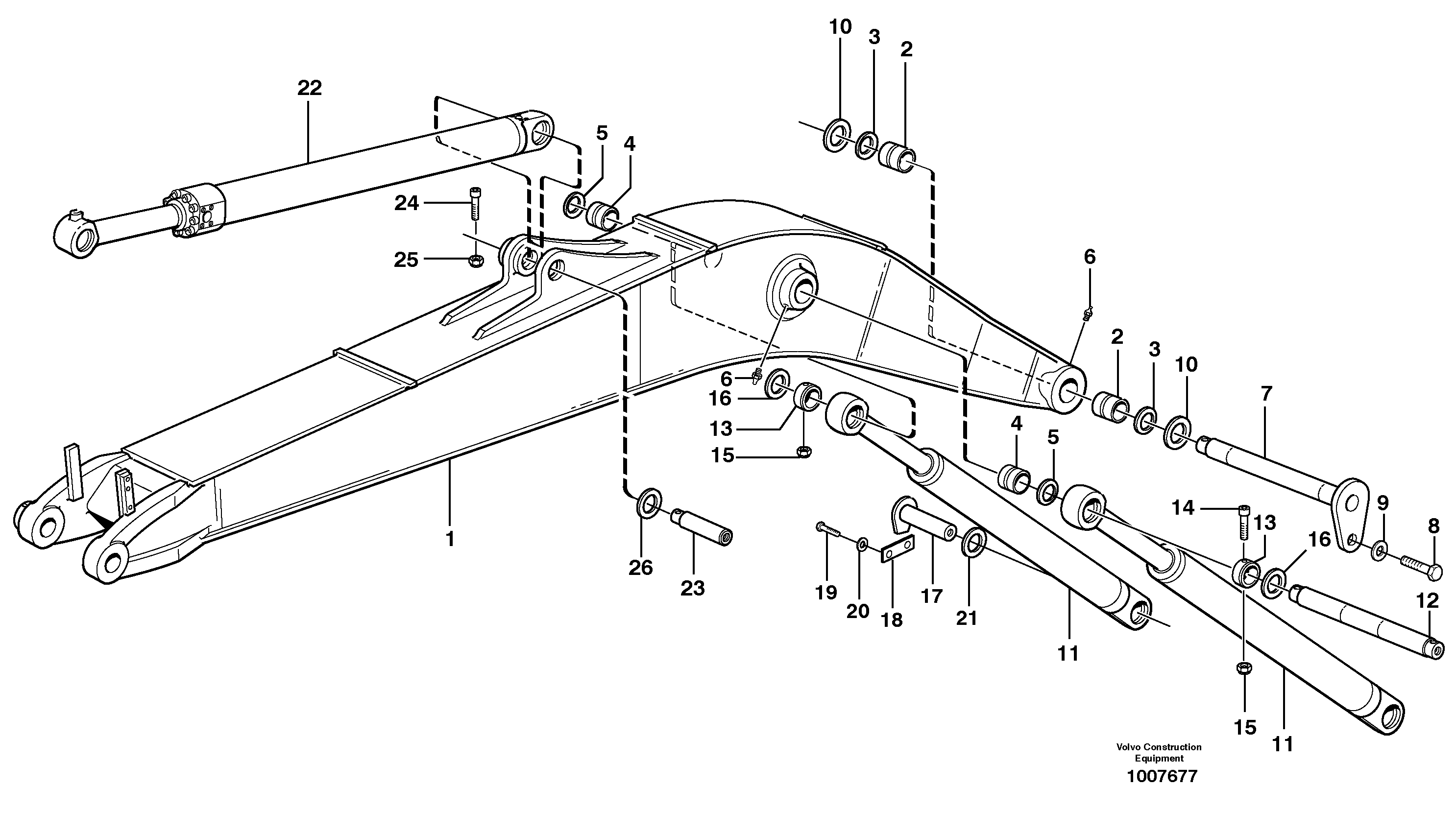 Backhoe equipment  14314045 — volvo parts diagram