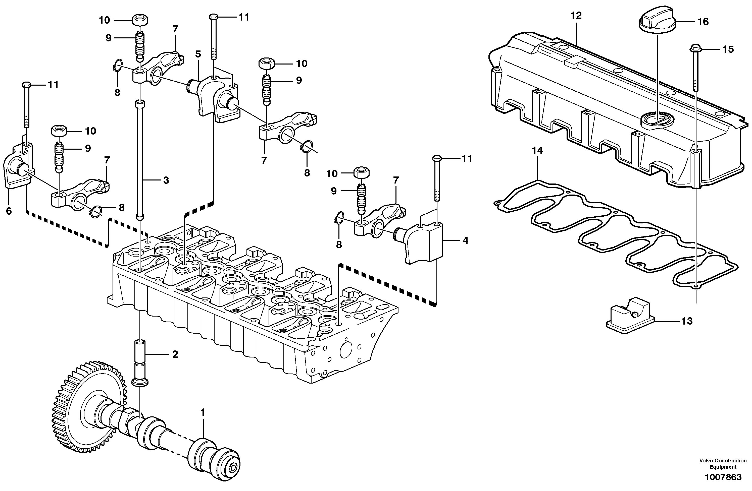 Valve mechanism — volvo parts diagram