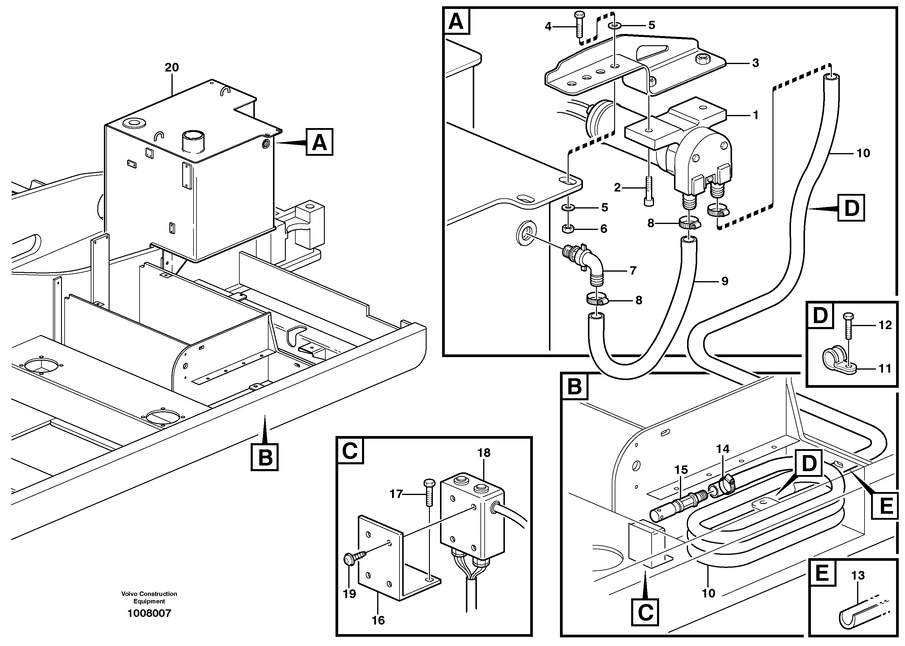 Fuel filling pump, electrical 14314015 — volvo parts diagram