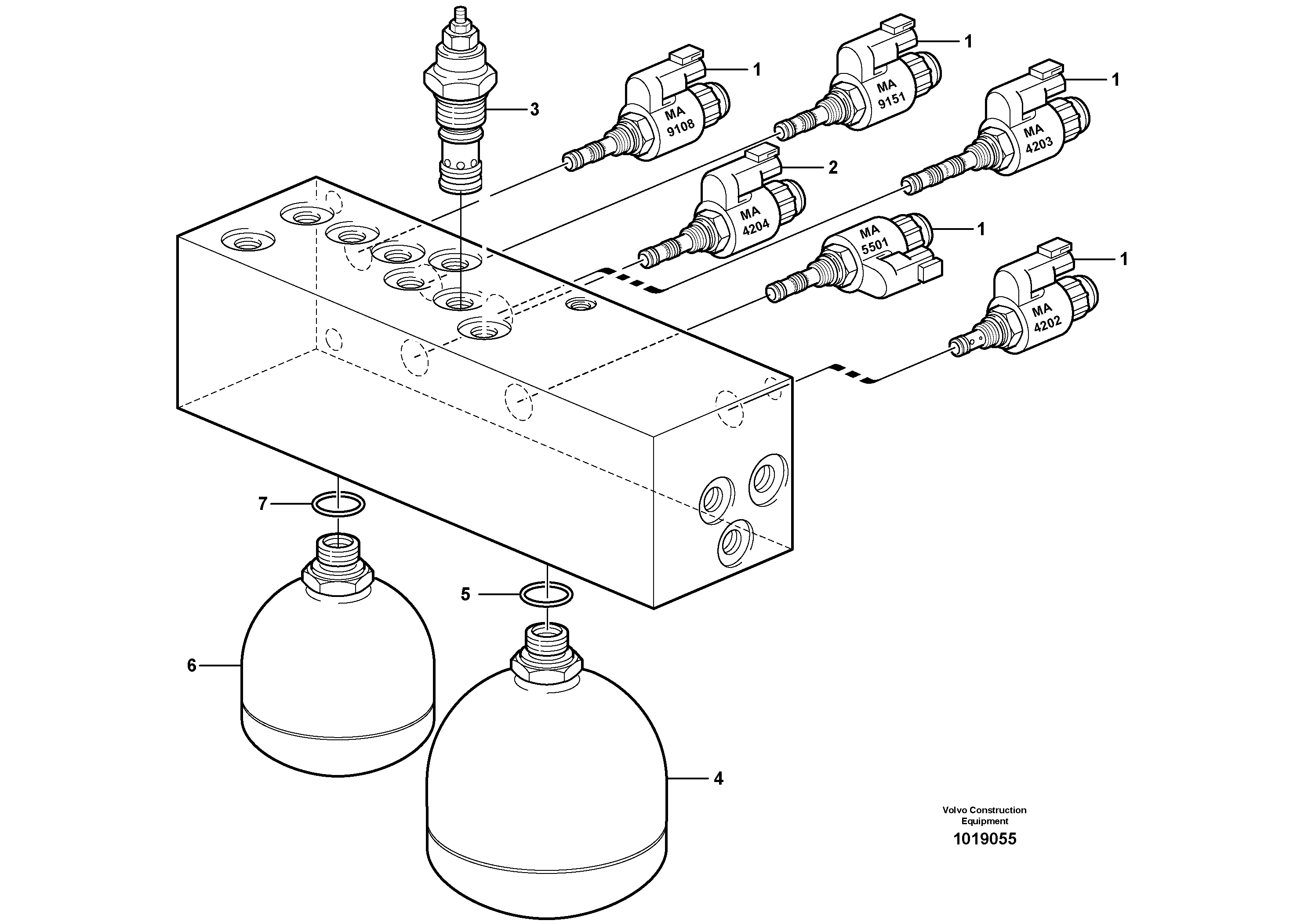 Servo valve body — volvo parts diagram