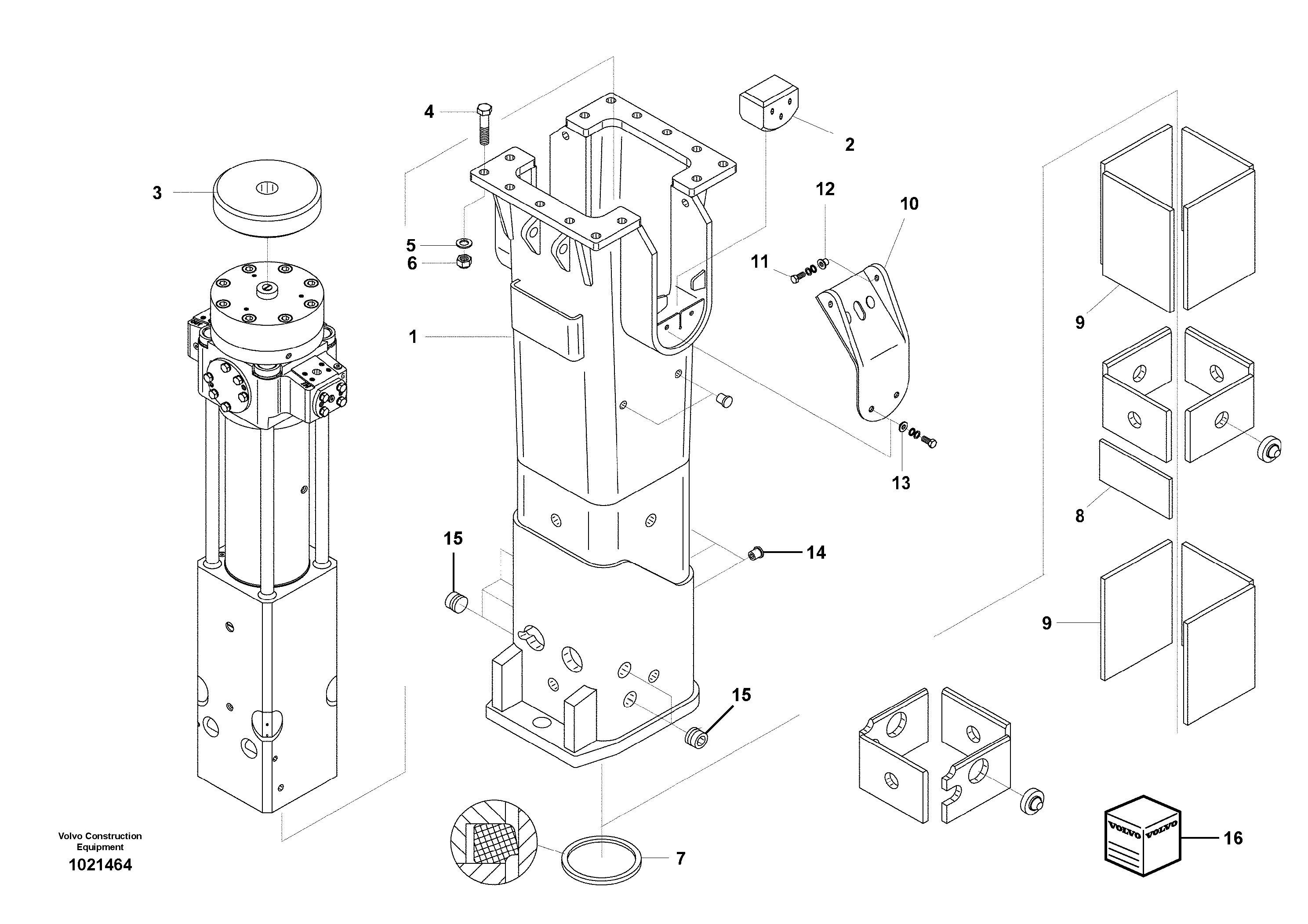 Hydraulic Hammer, Housing — volvo parts diagram
