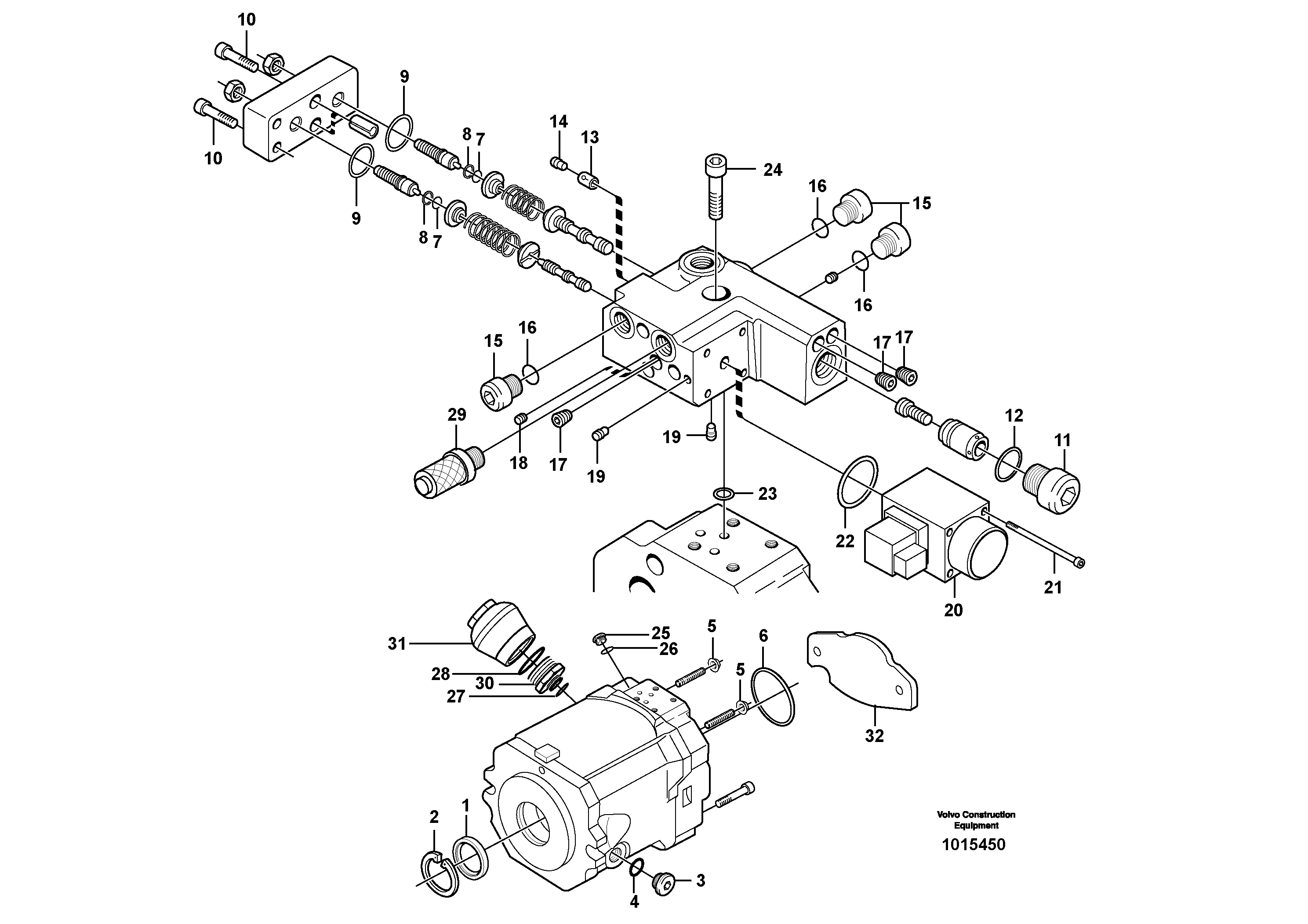 Hydraulic pump — volvo parts diagram