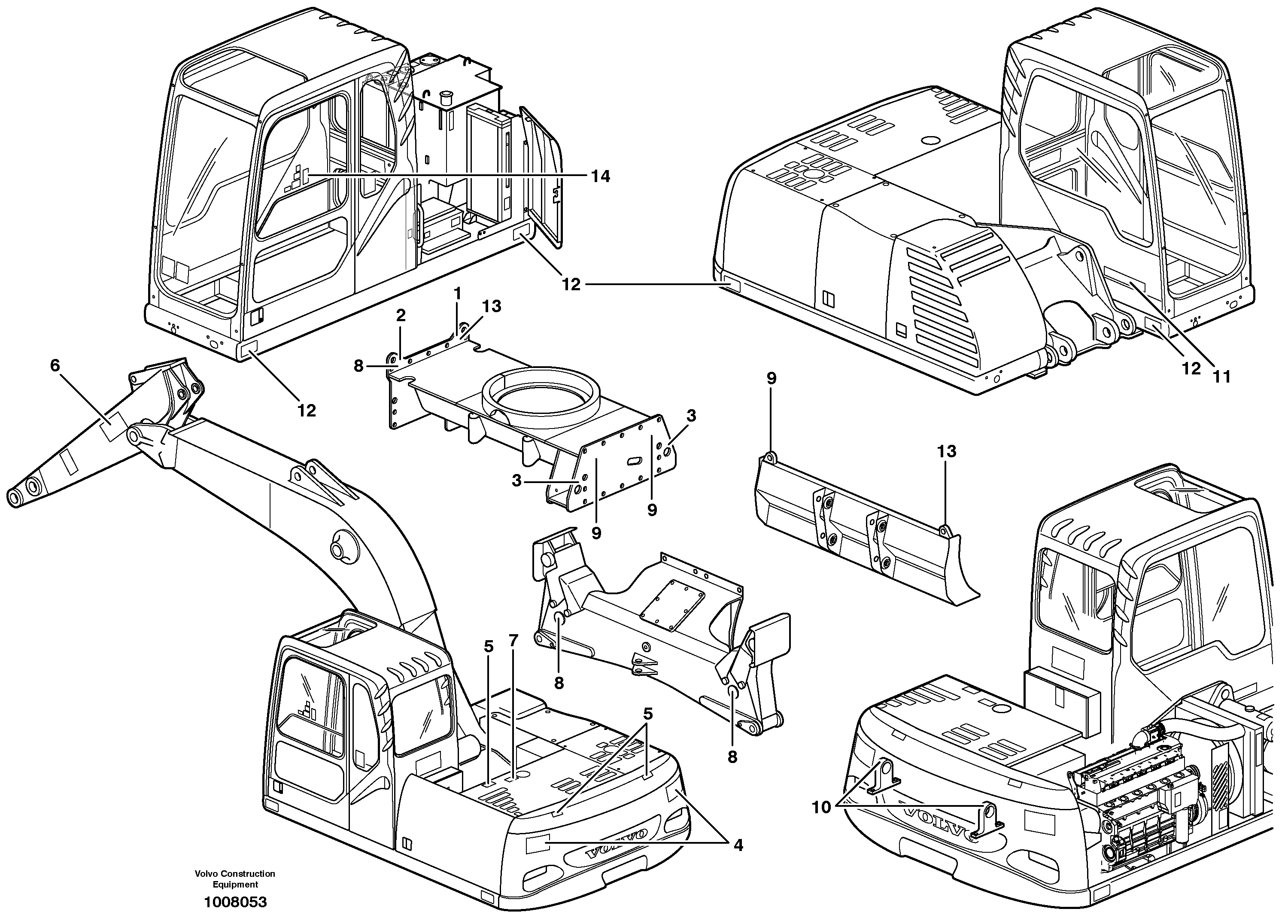 Sign plates and transfer,outer location — volvo parts diagram