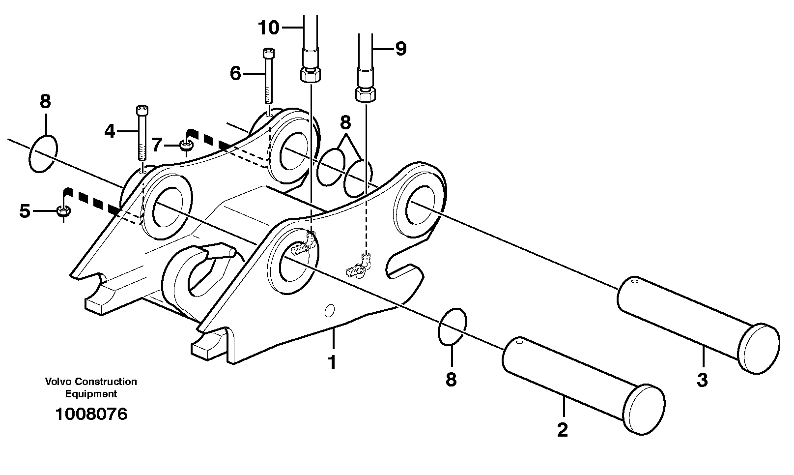 Quickfit, hydraulic  14314071 — volvo parts diagram