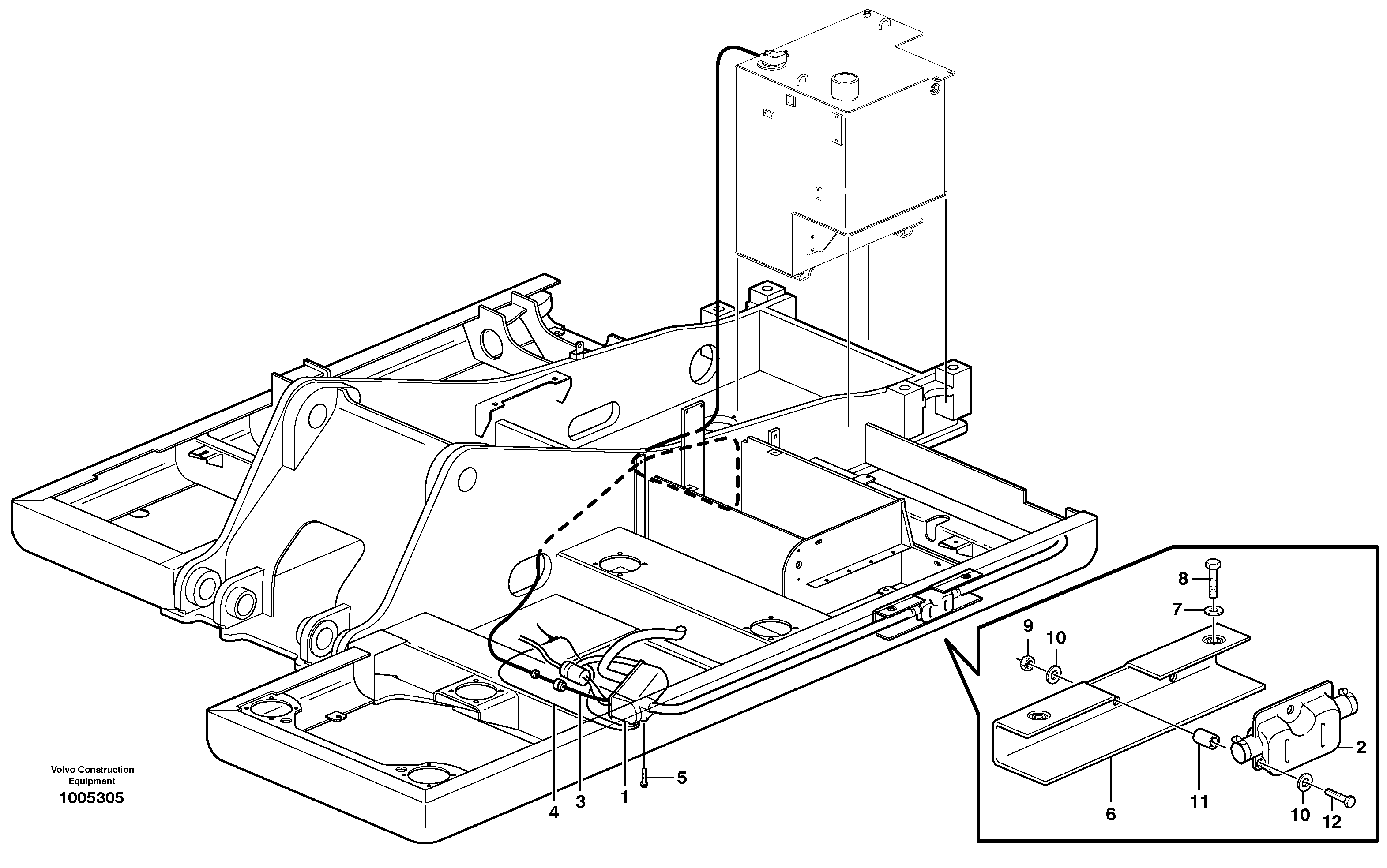 Heater, diesel, installation  14312147 — volvo parts diagram