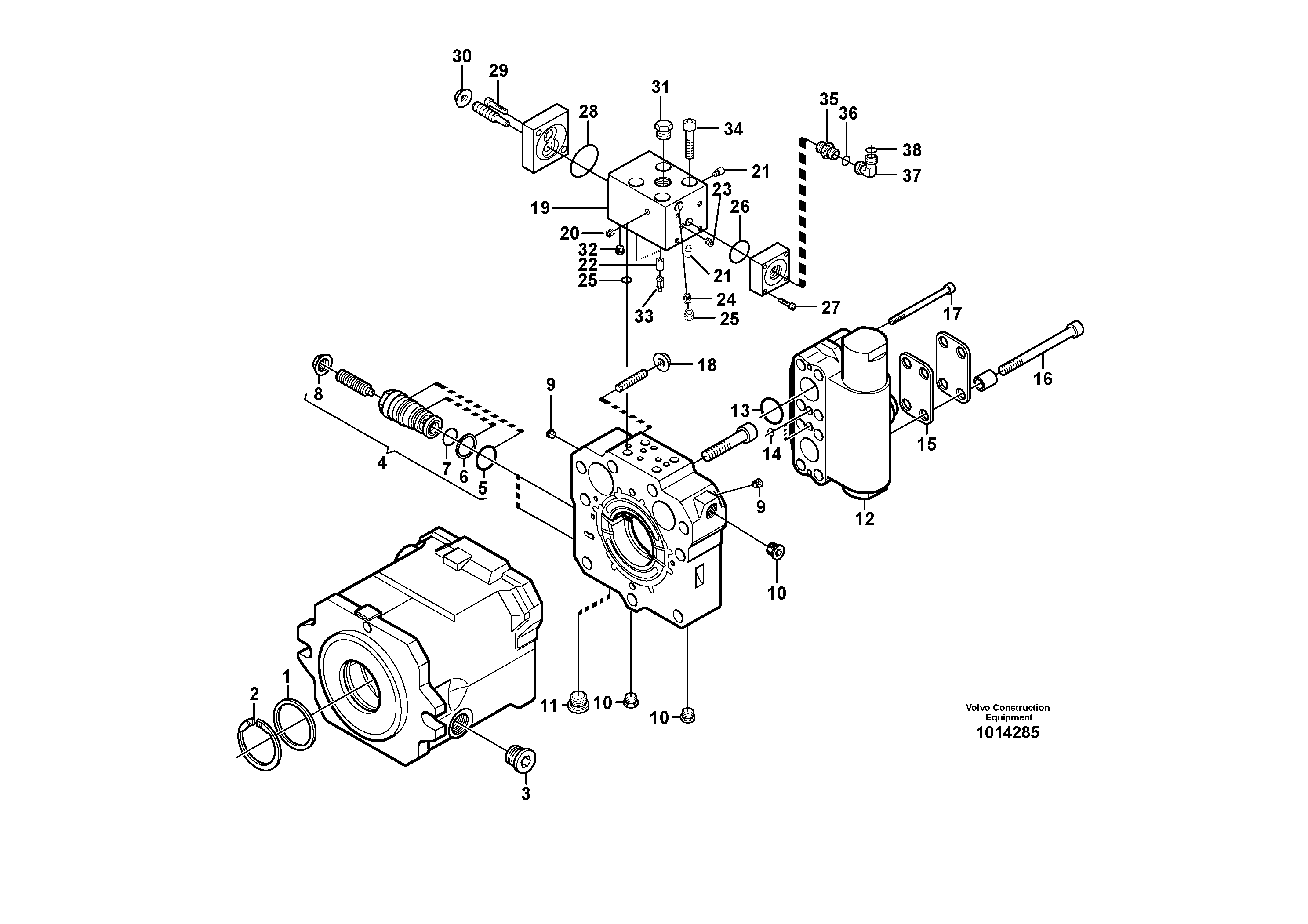 Travel motor — volvo parts diagram