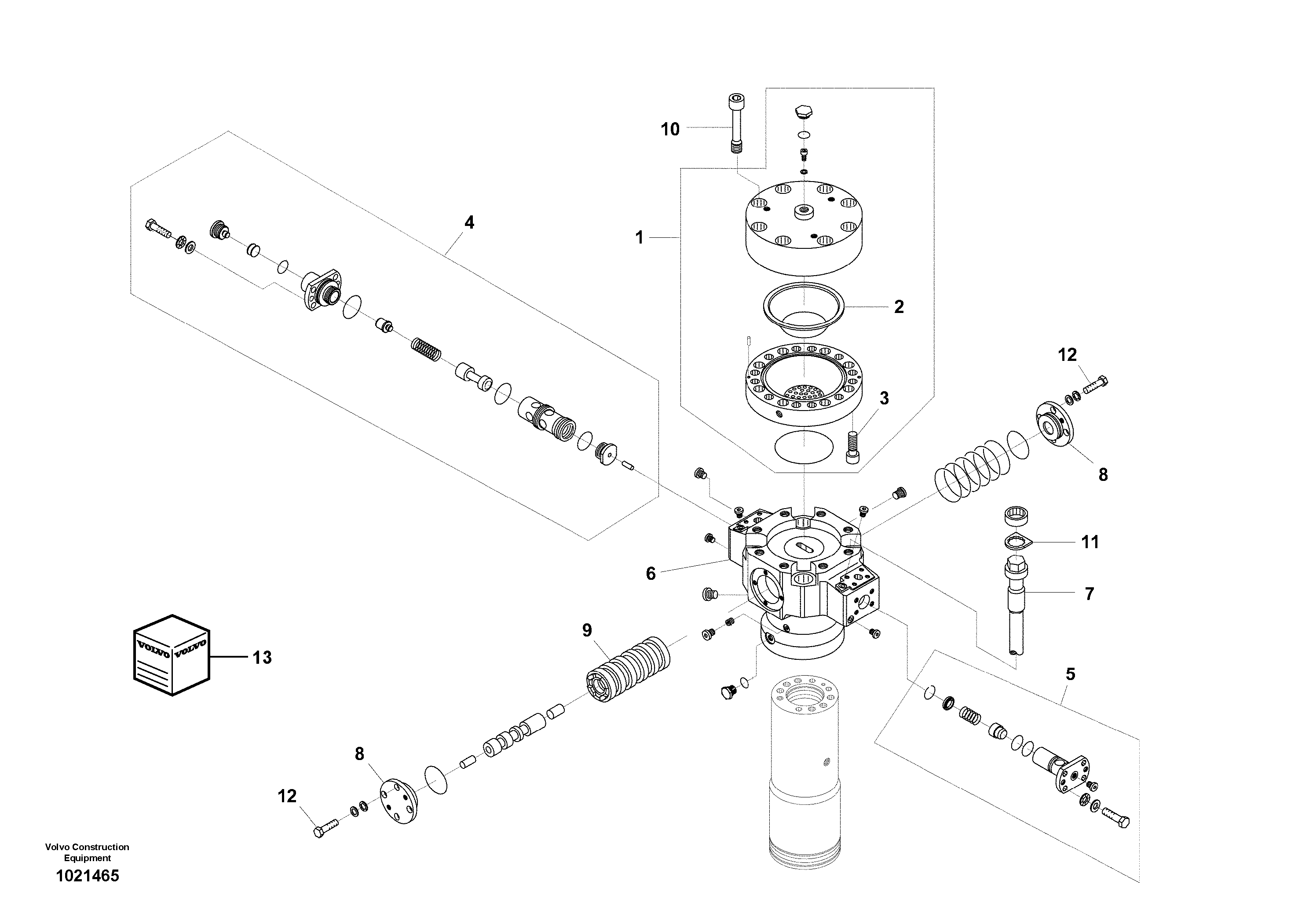 Hydraulic hammer, Accumulator — volvo parts diagram
