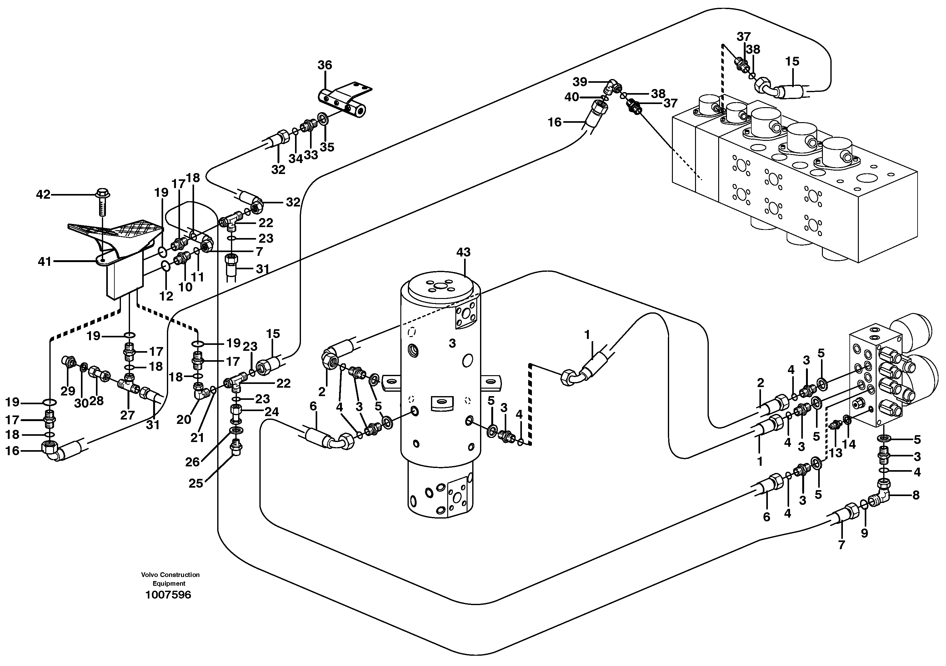 Servohydraulik, travel — volvo parts diagram