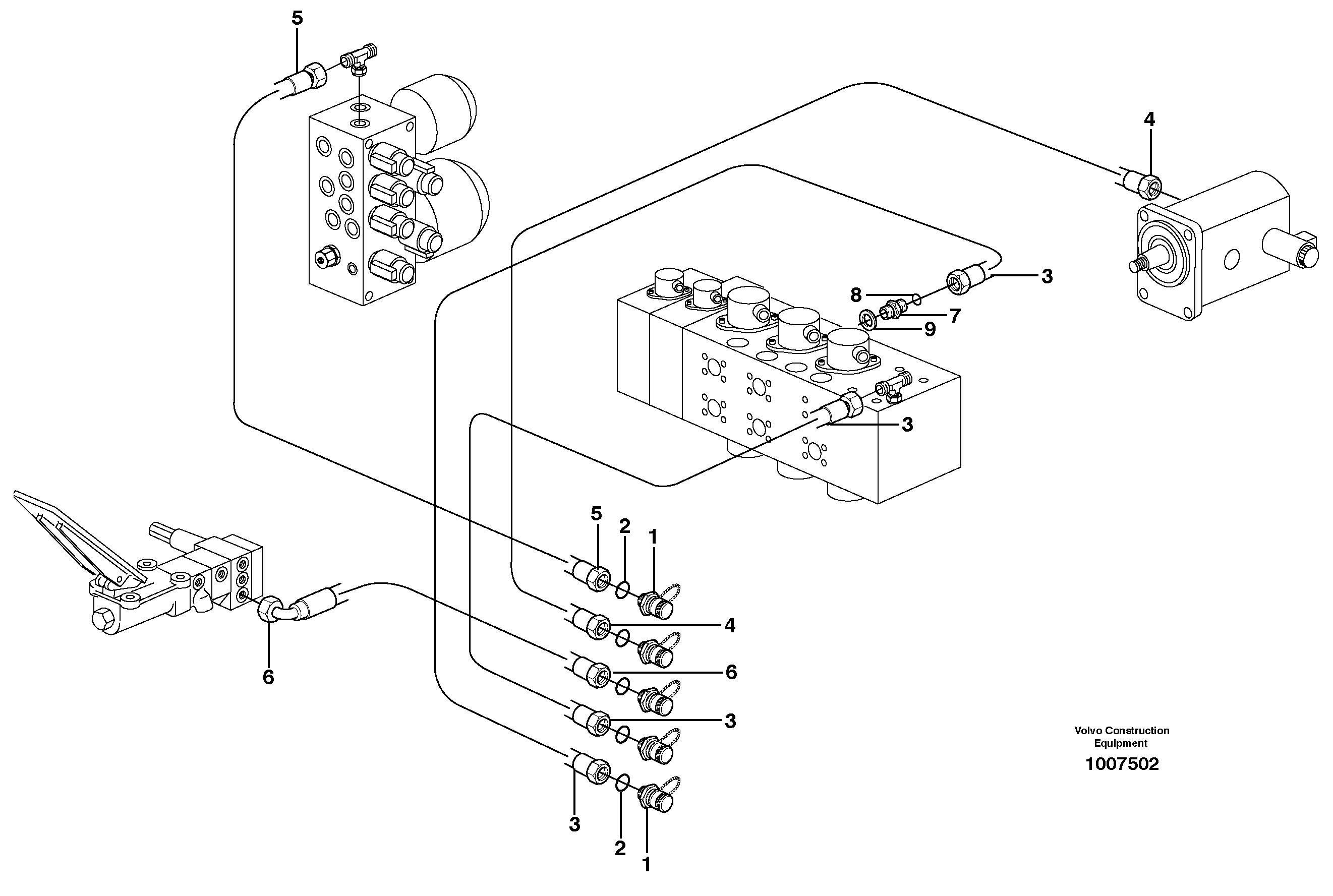 Servo hydraulics, Testing sleeve — volvo parts diagram