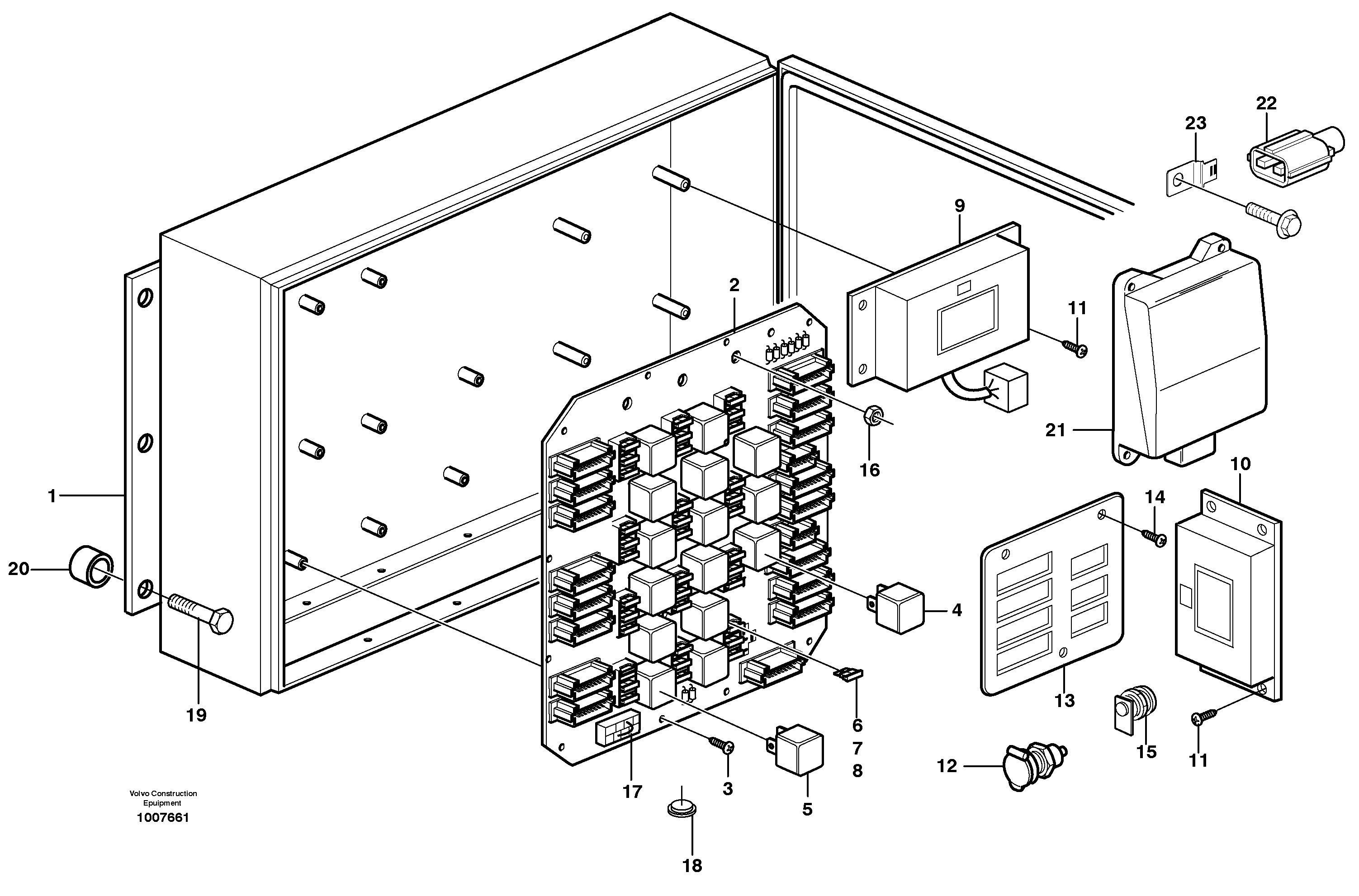 Electrical distribution box — volvo parts diagram