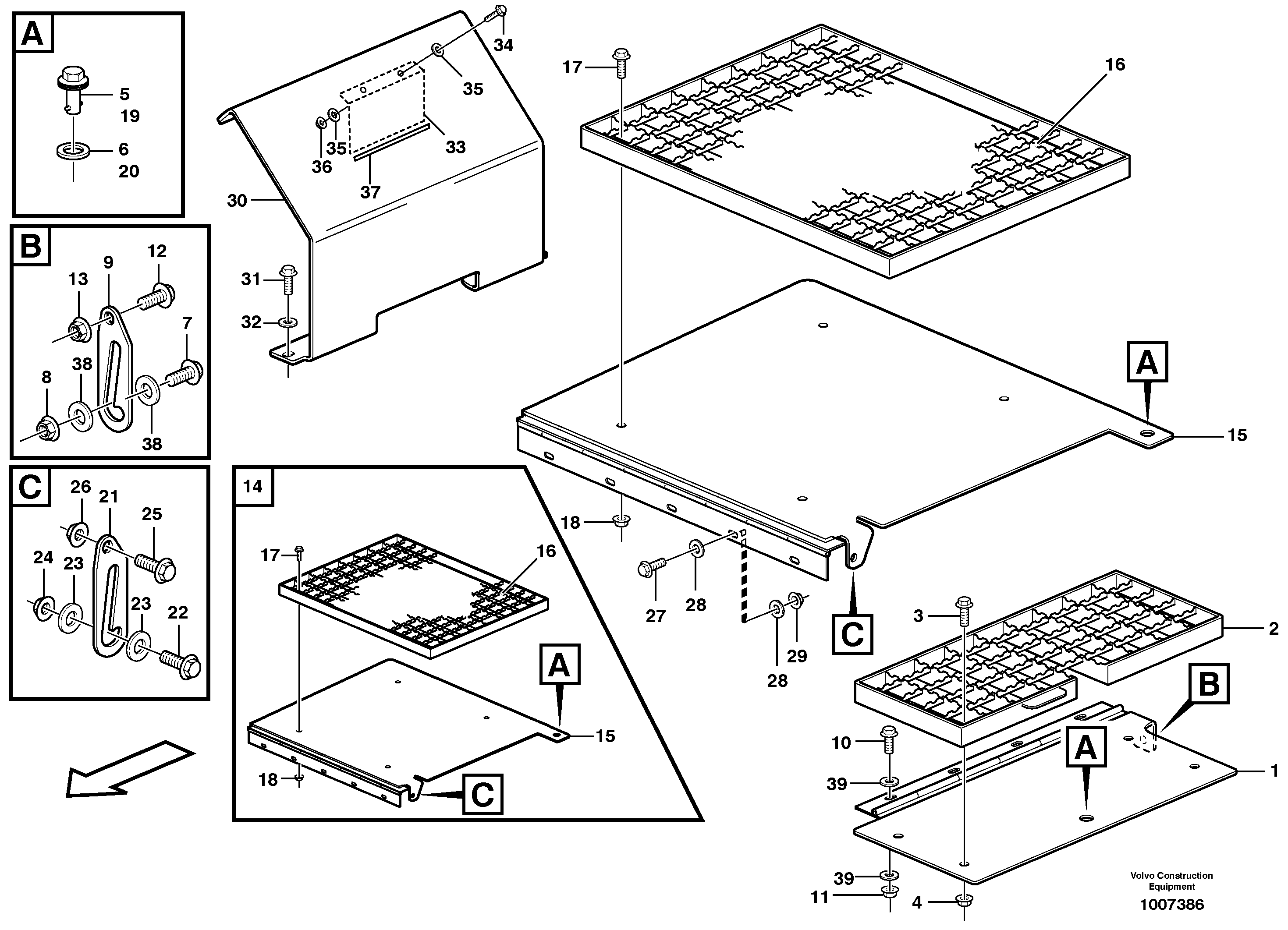 Foot step — volvo parts diagram