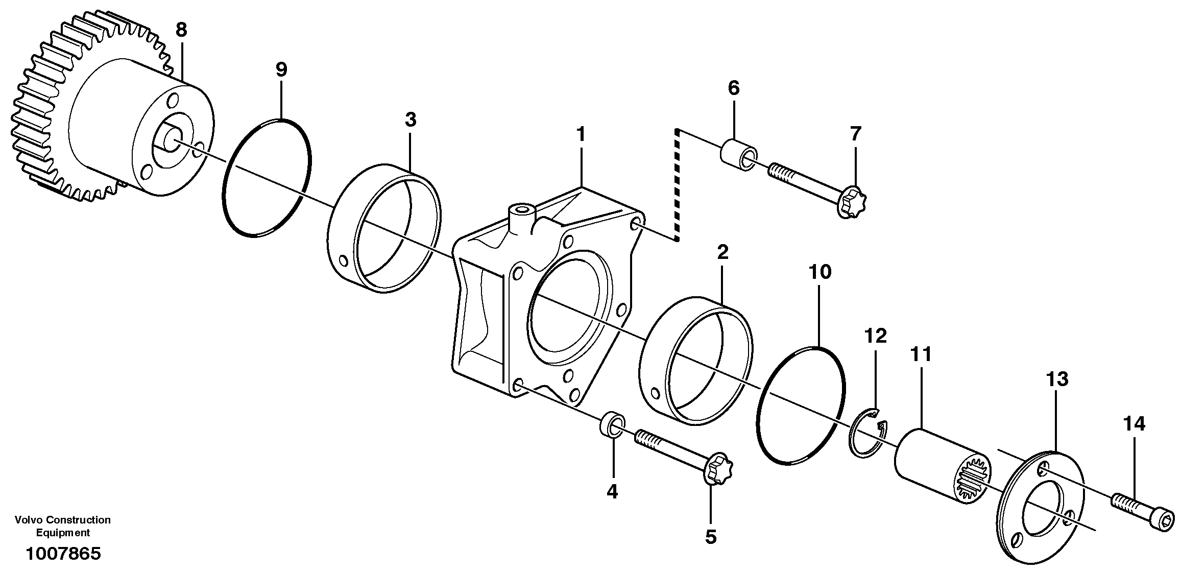 Pump drive power take-off — volvo parts diagram