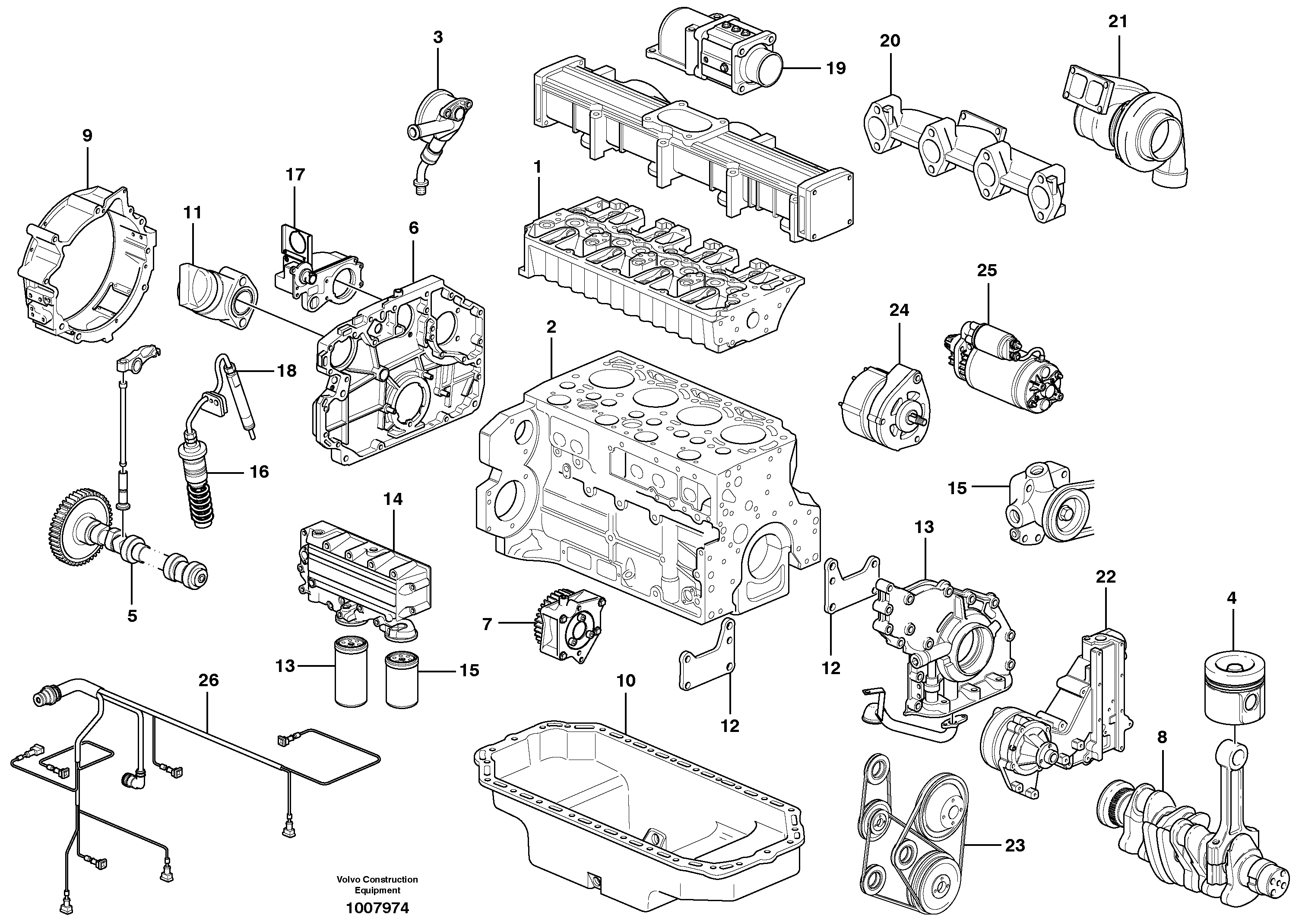 Engine — volvo parts diagram