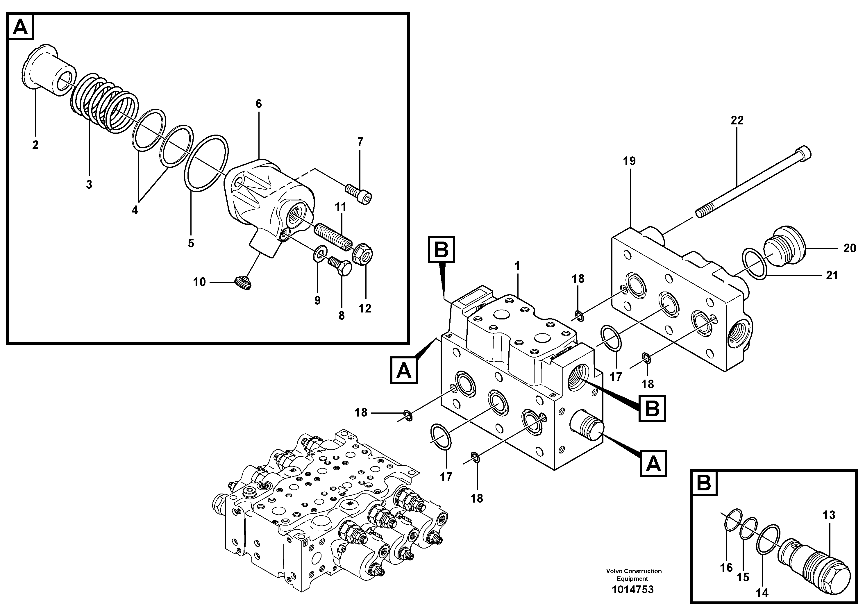 Control valve, transport — volvo parts diagram