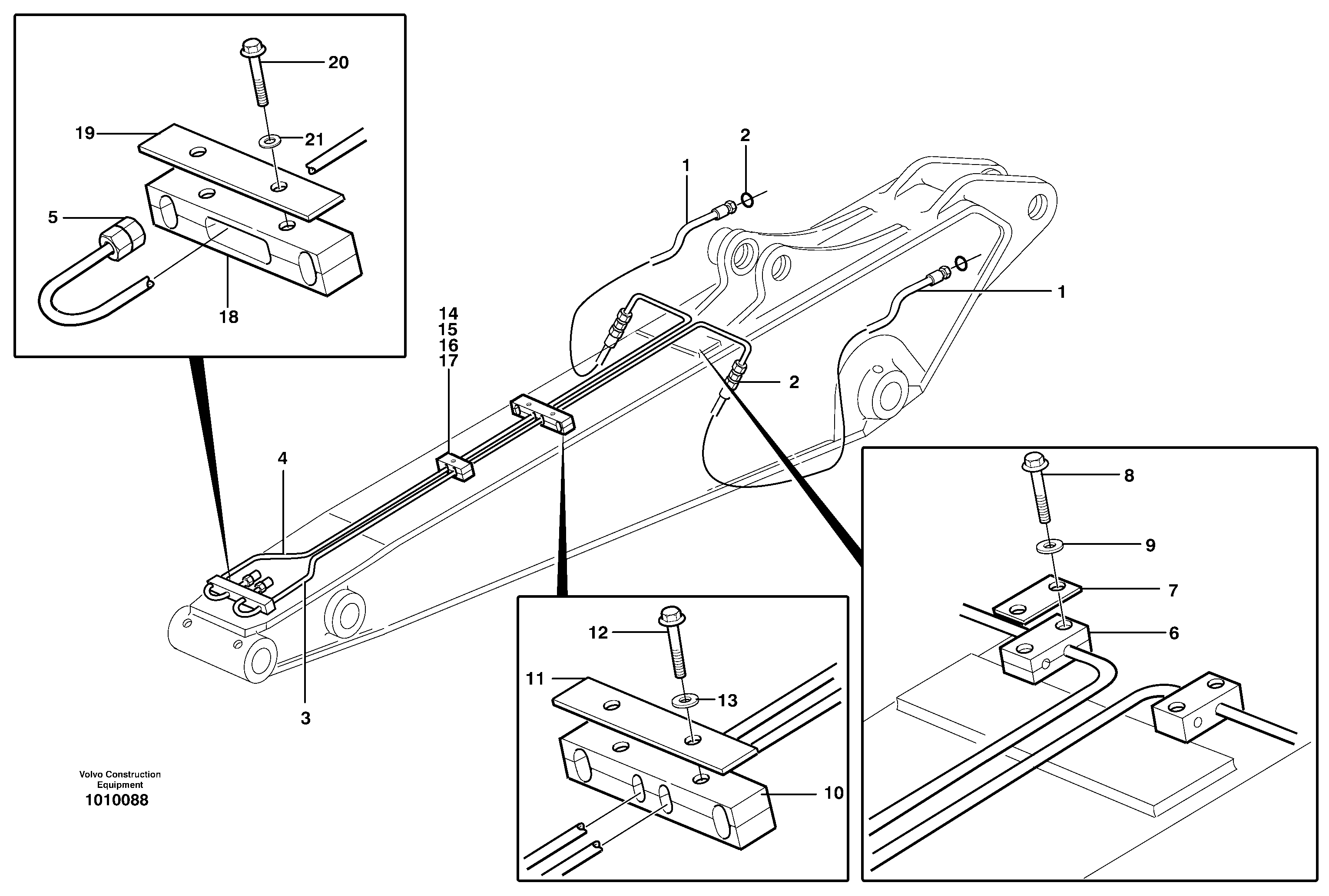 Hydr. quick fit equipm. dipper arm  14314066 — volvo parts diagram