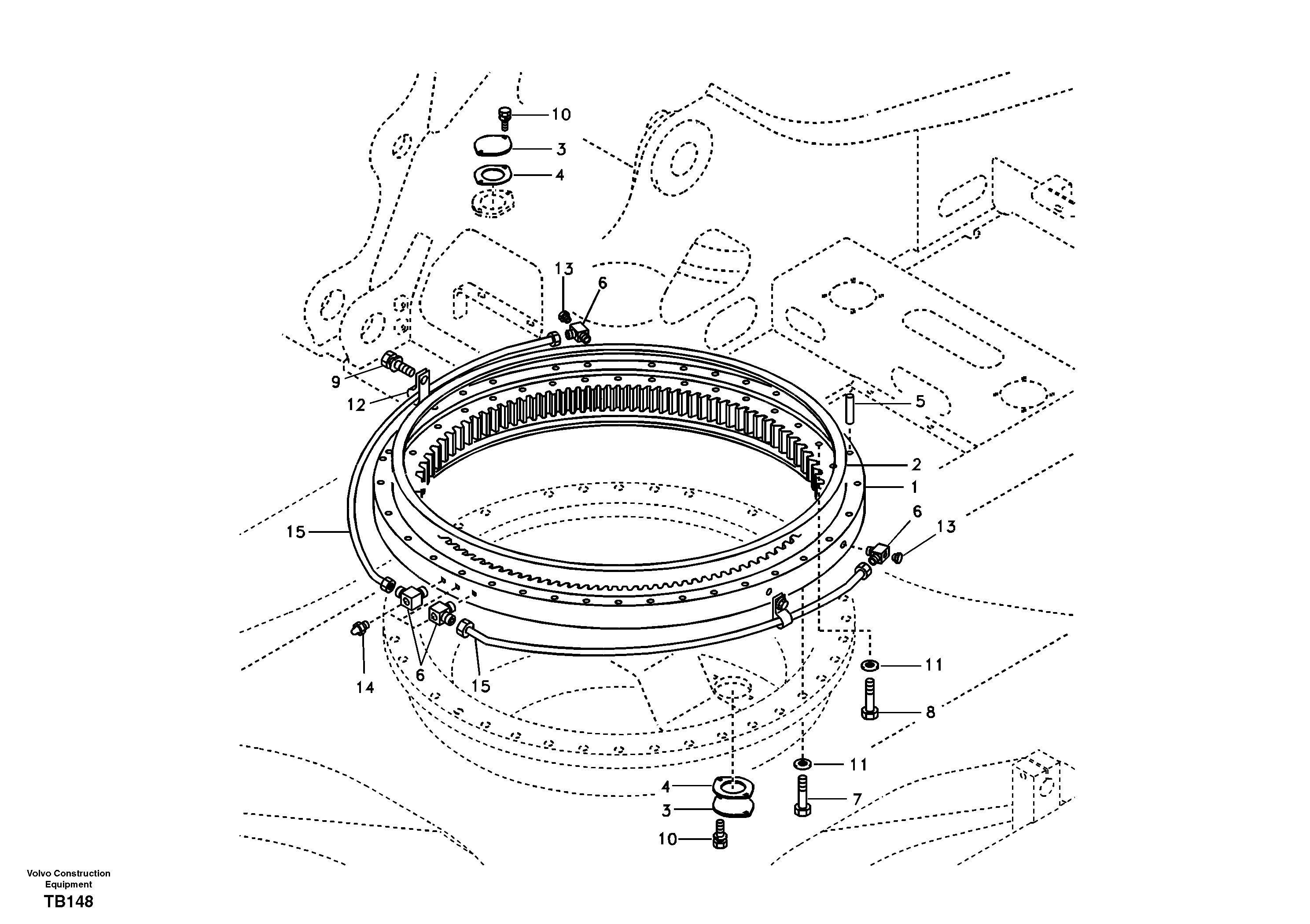 Swing system — volvo parts diagram