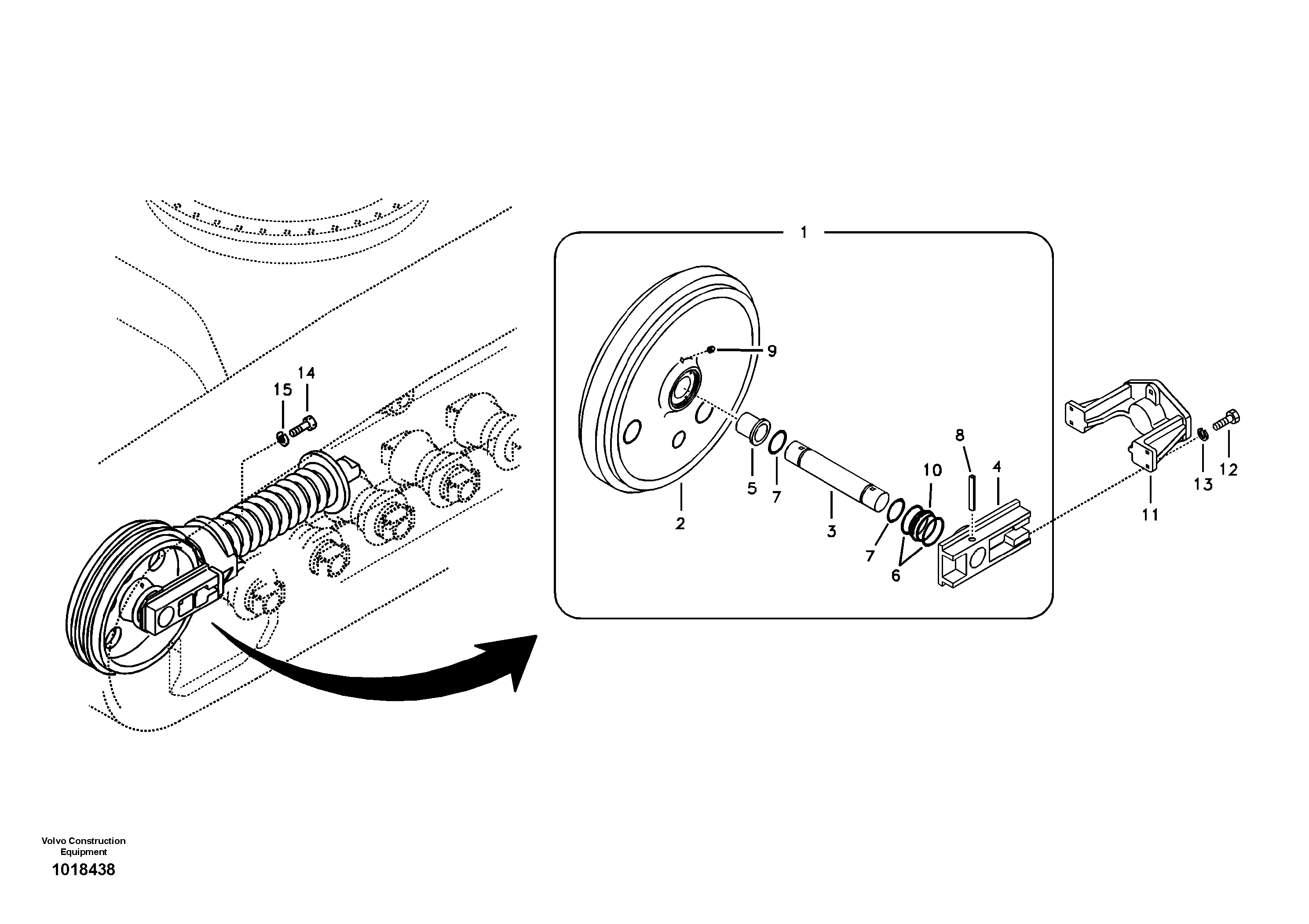 Front idler — volvo parts diagram