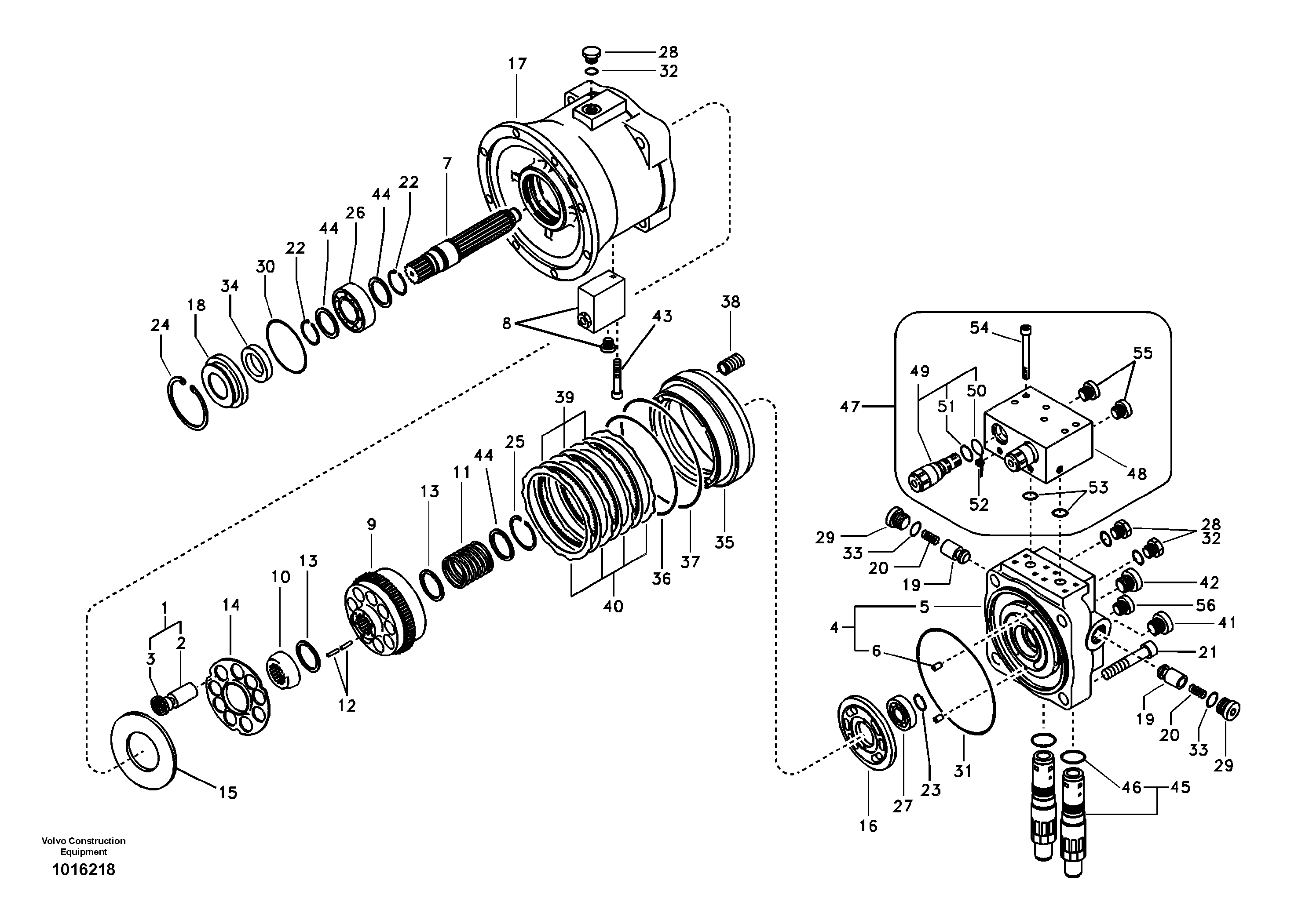 Swing motor — volvo parts diagram