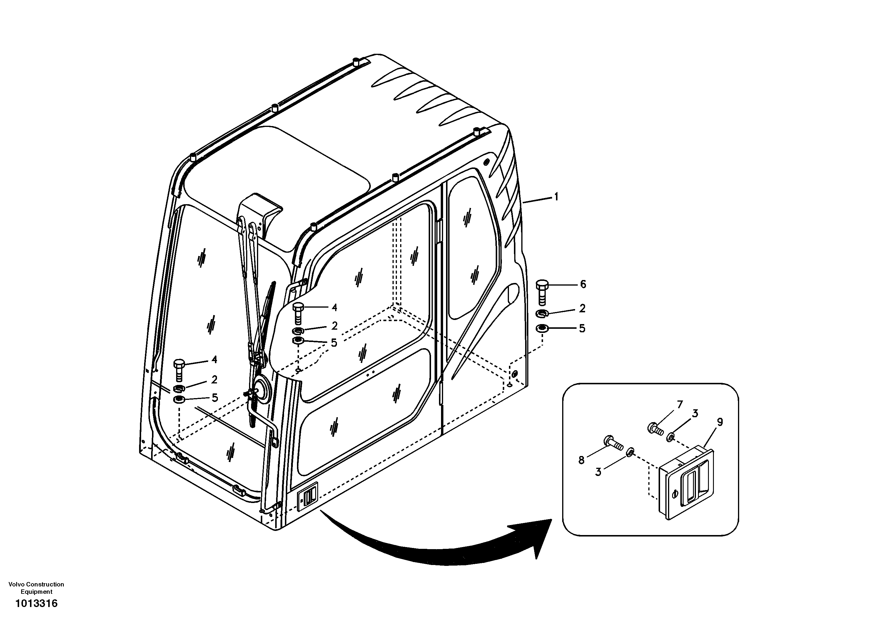 Cab mount — volvo parts diagram