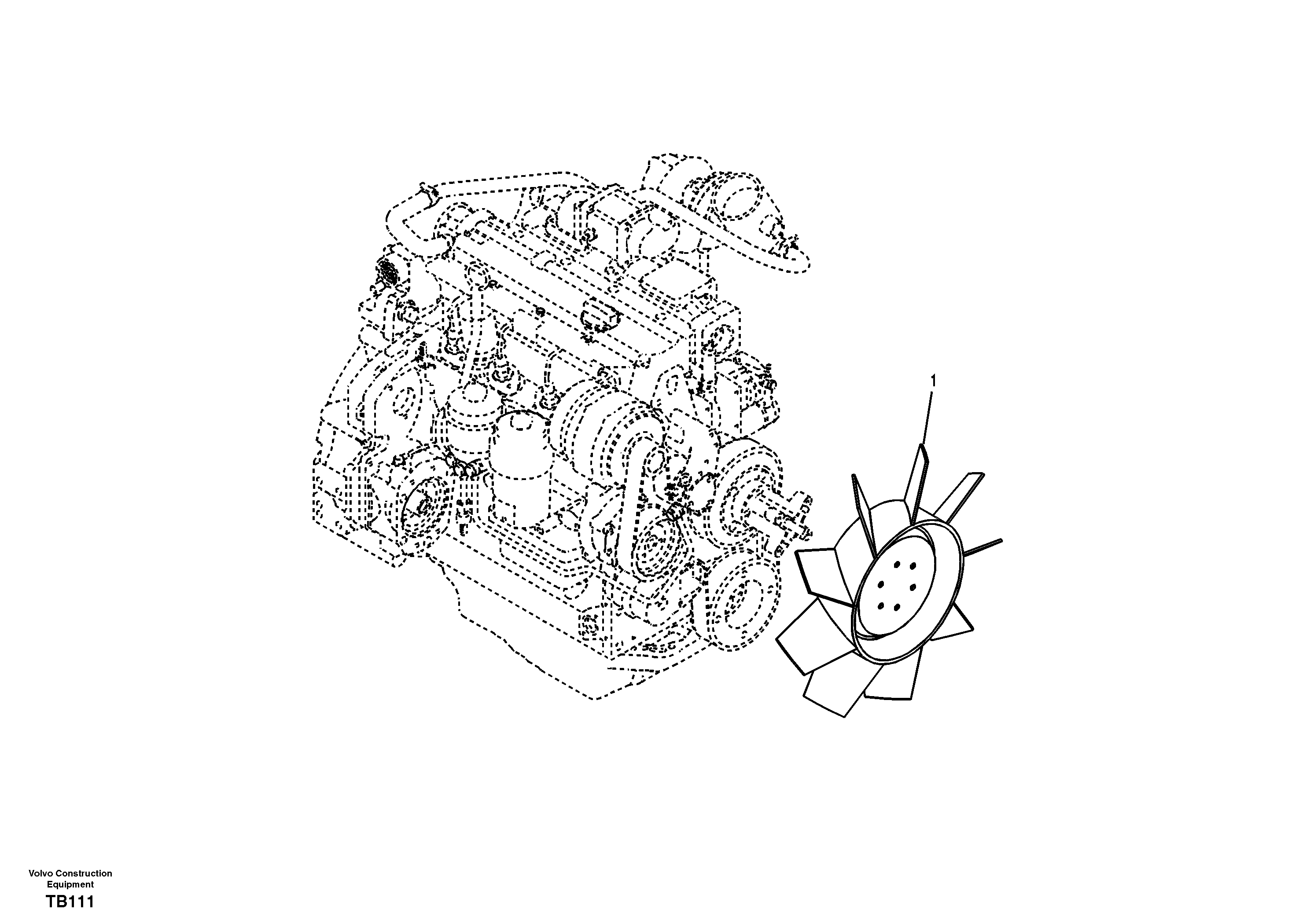 Cooling fan mounting — volvo parts diagram