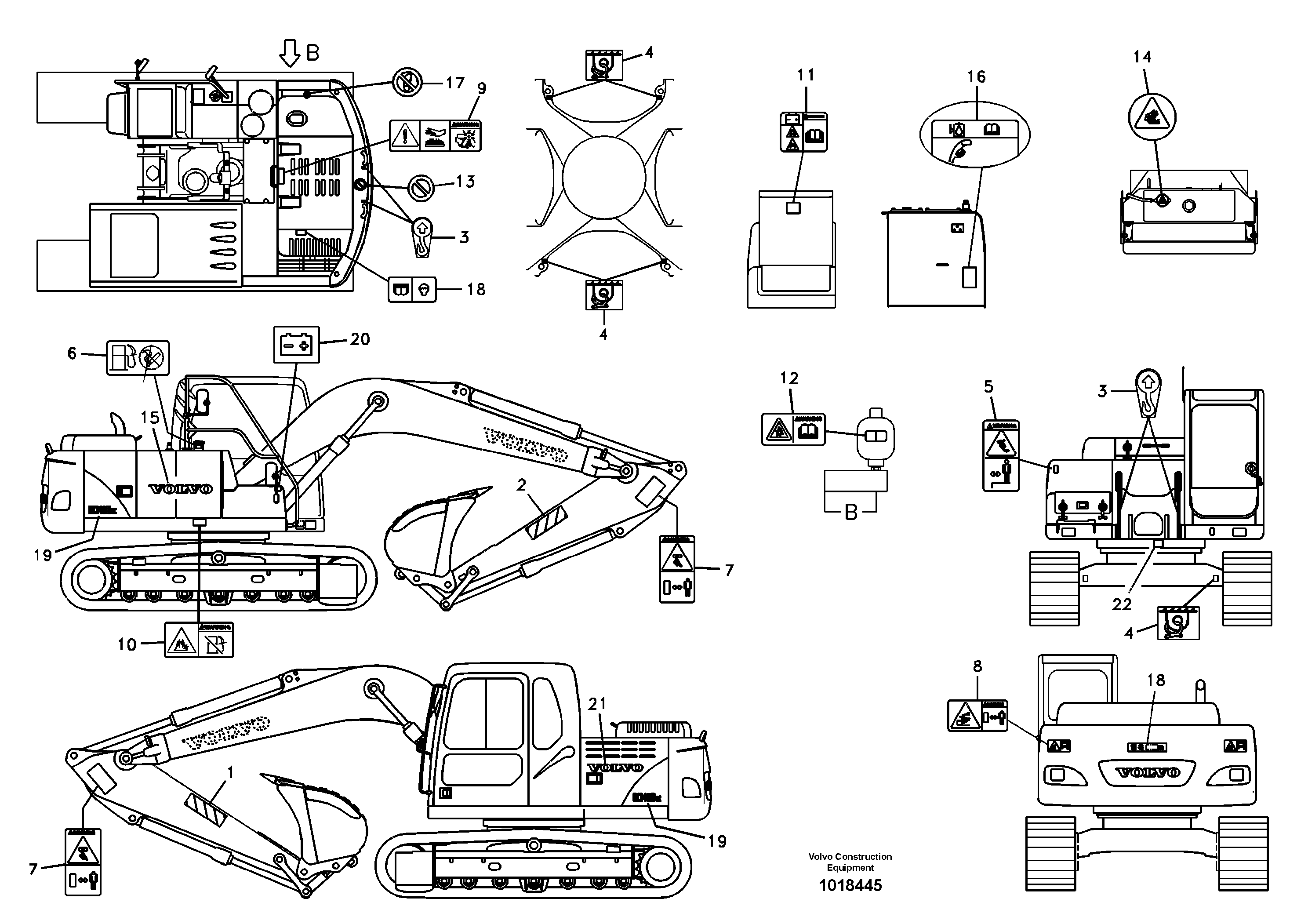 Decal, outer location — volvo parts diagram