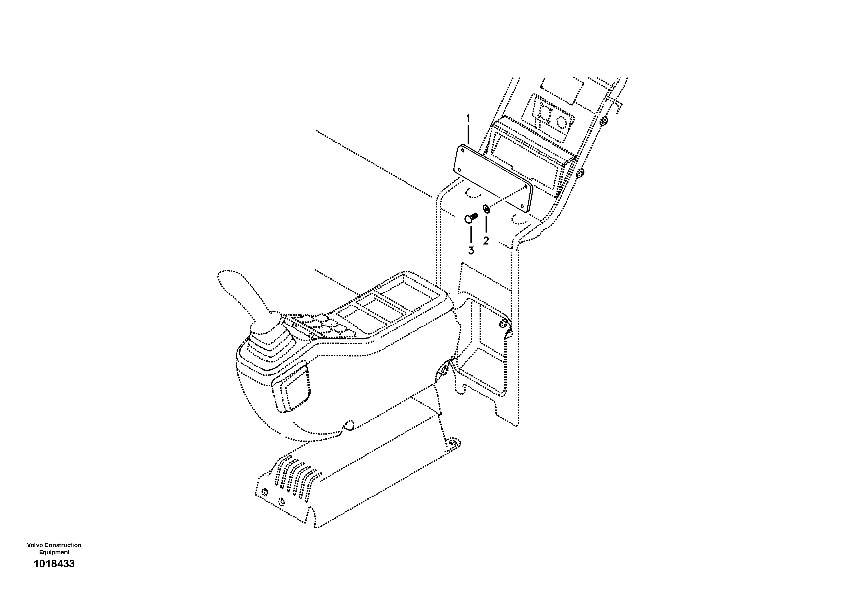 Cassette radio recorder with mounting details — volvo parts diagram