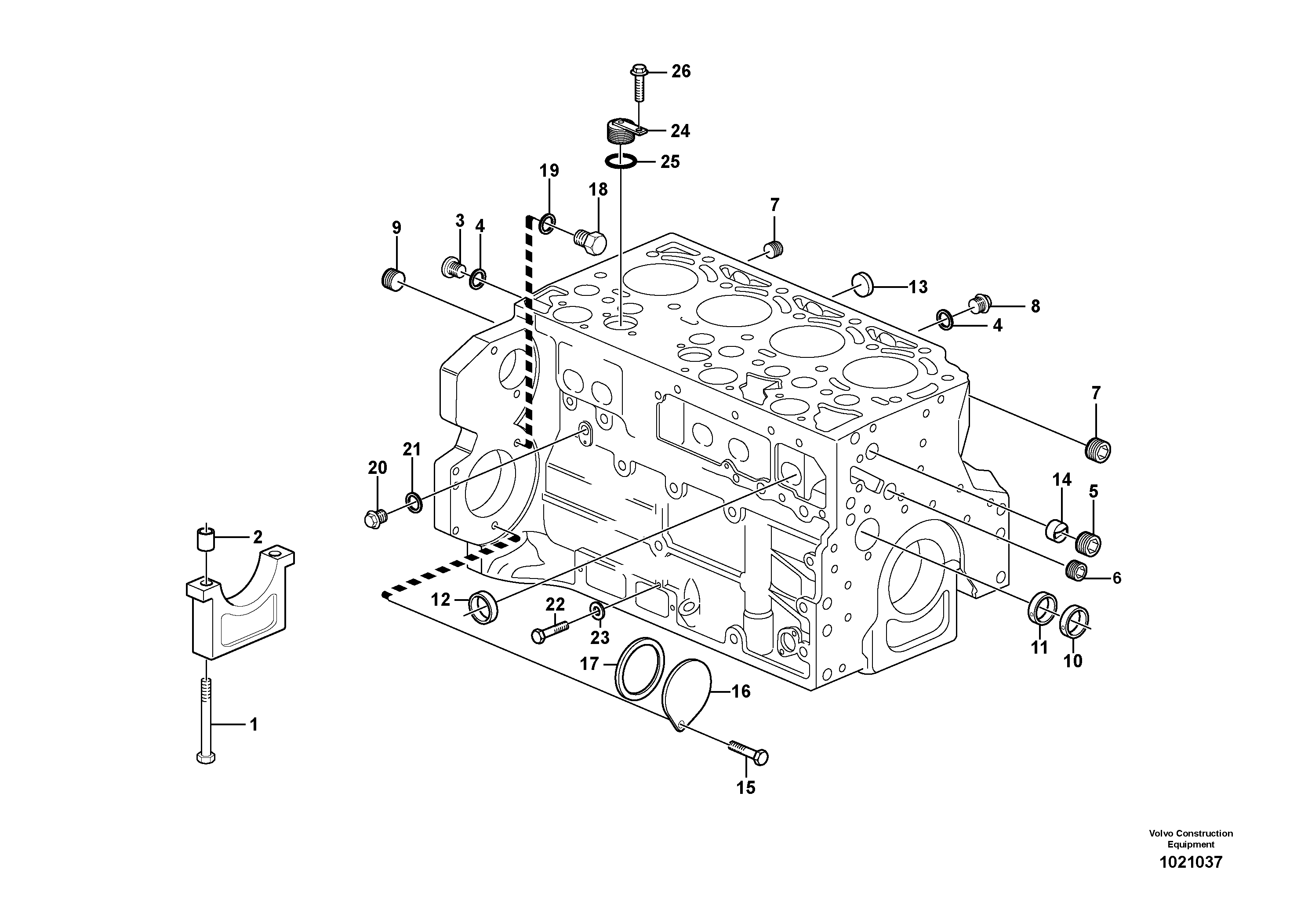Cylinder block — volvo parts diagram