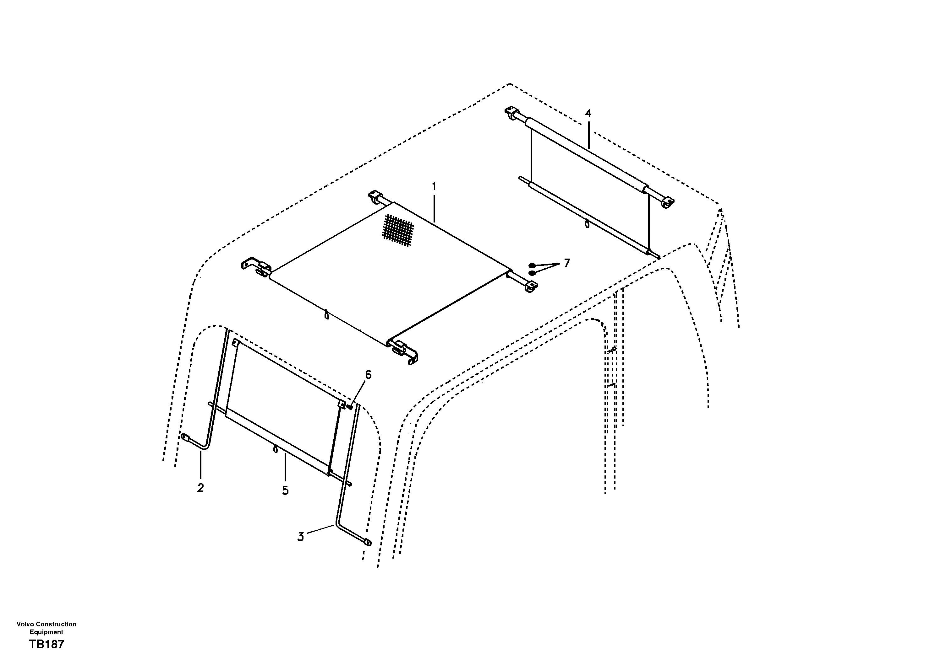 Sun visor interior — volvo parts diagram