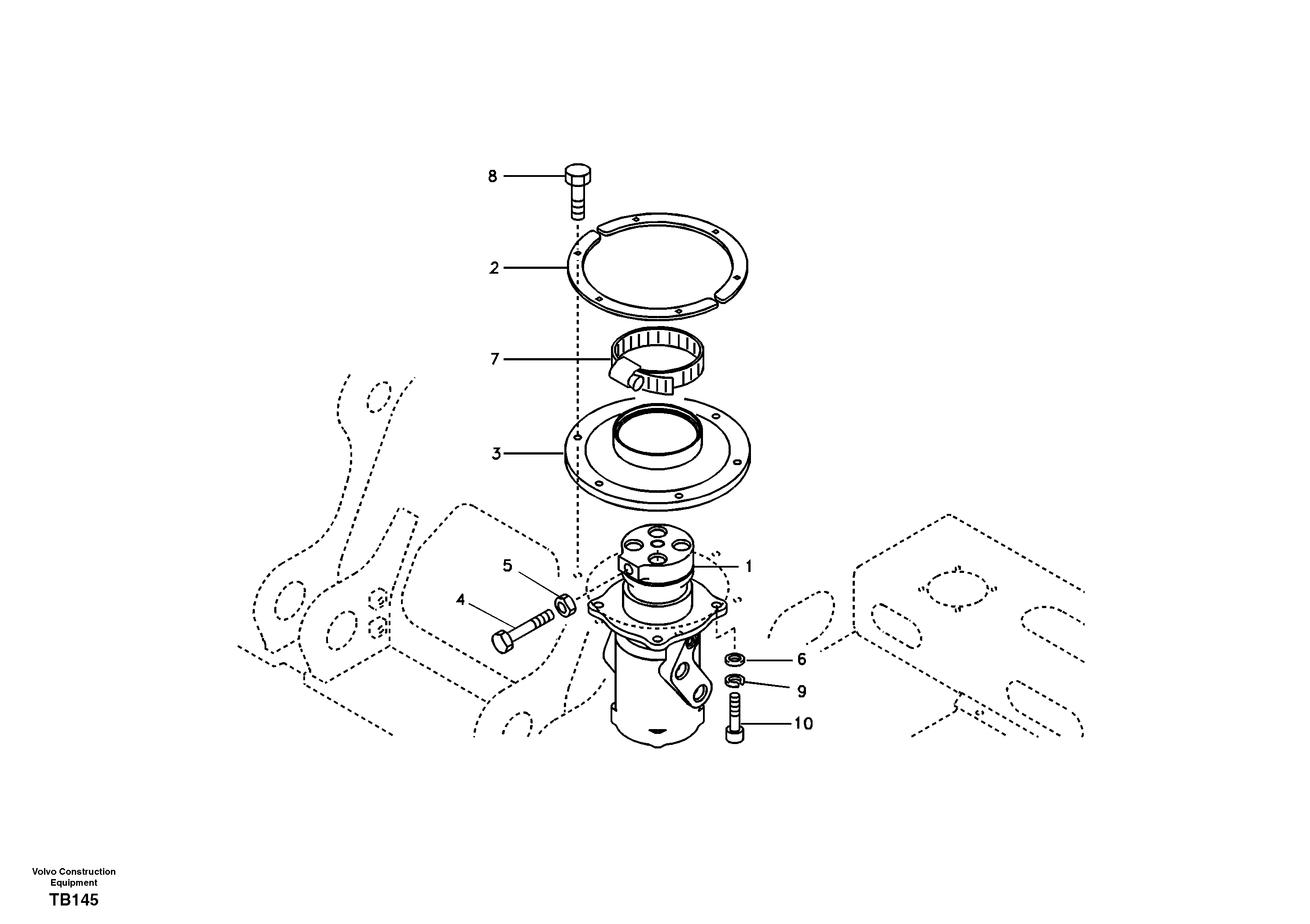 Turning joint, mounting — volvo parts diagram