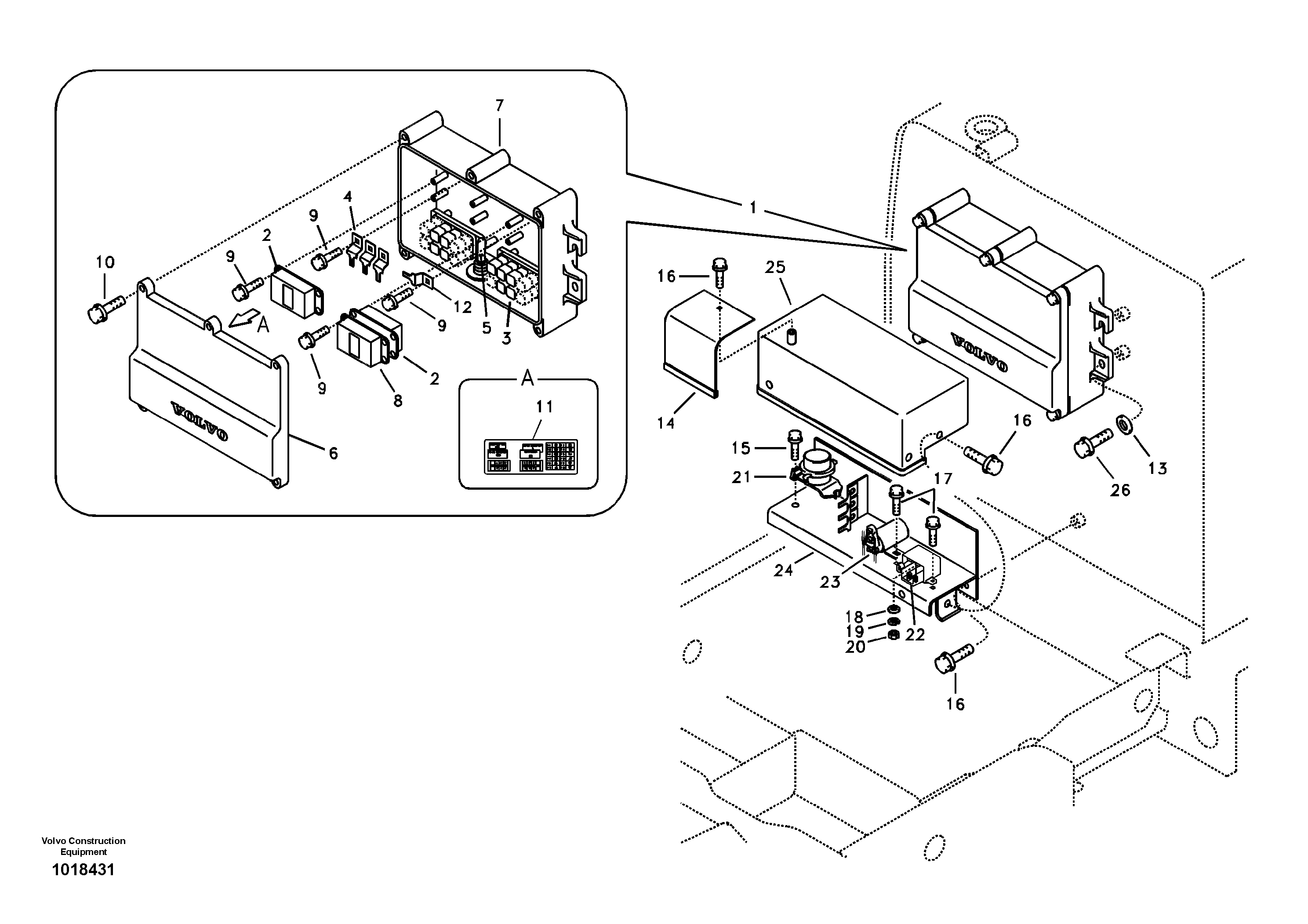 Electrical relay — volvo parts diagram