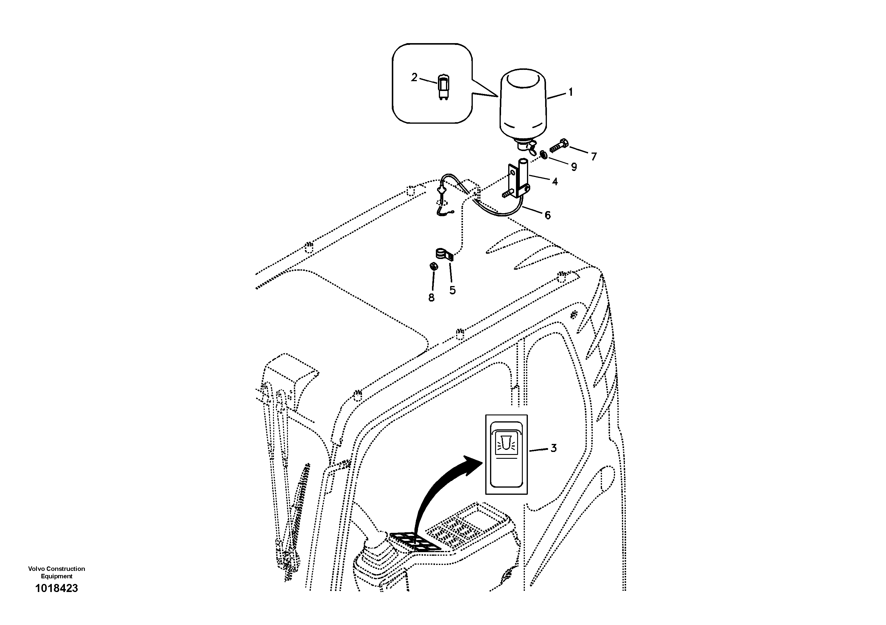 Rotating beacon — volvo parts diagram