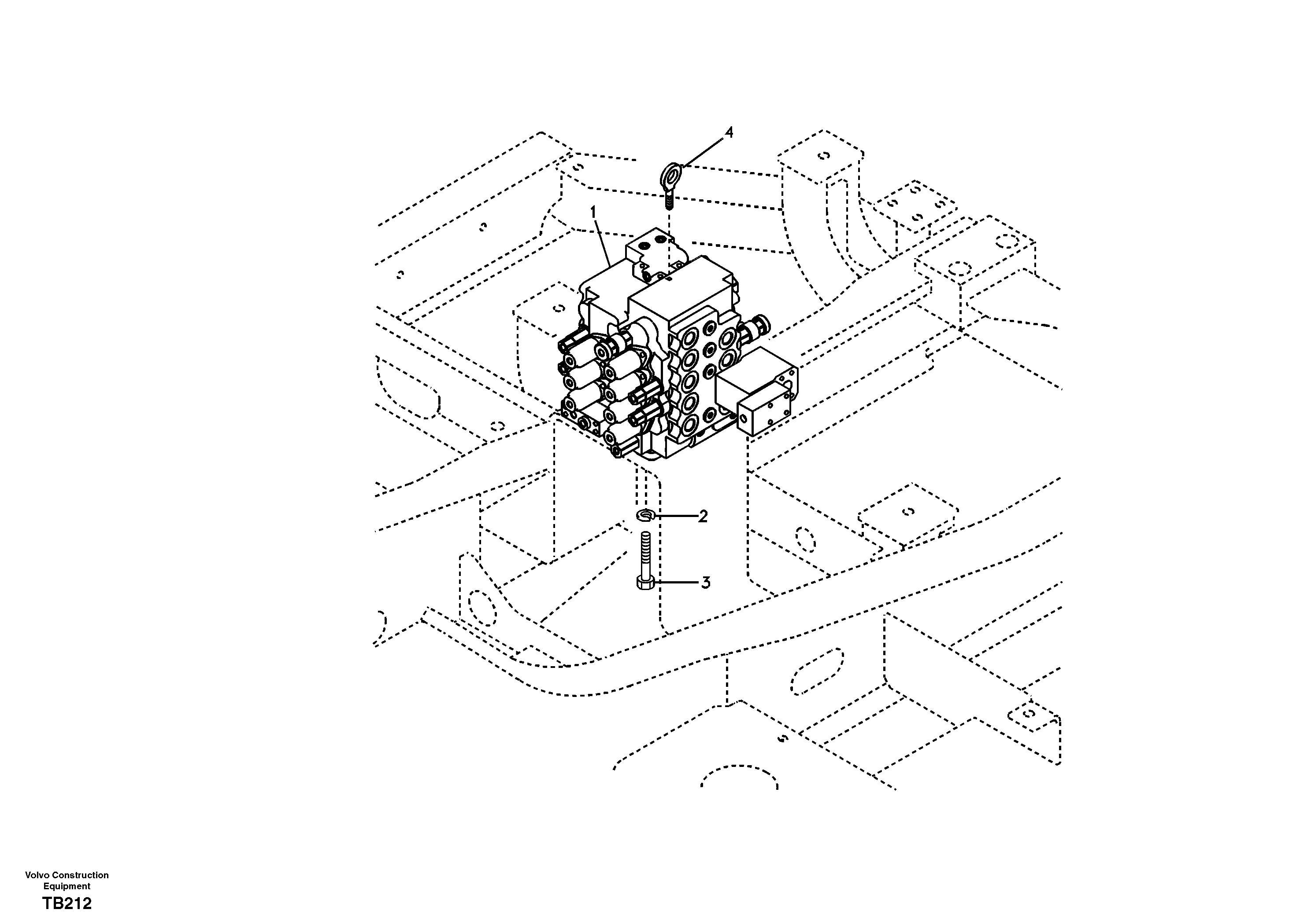 Control valve with fitting parts. — volvo parts diagram