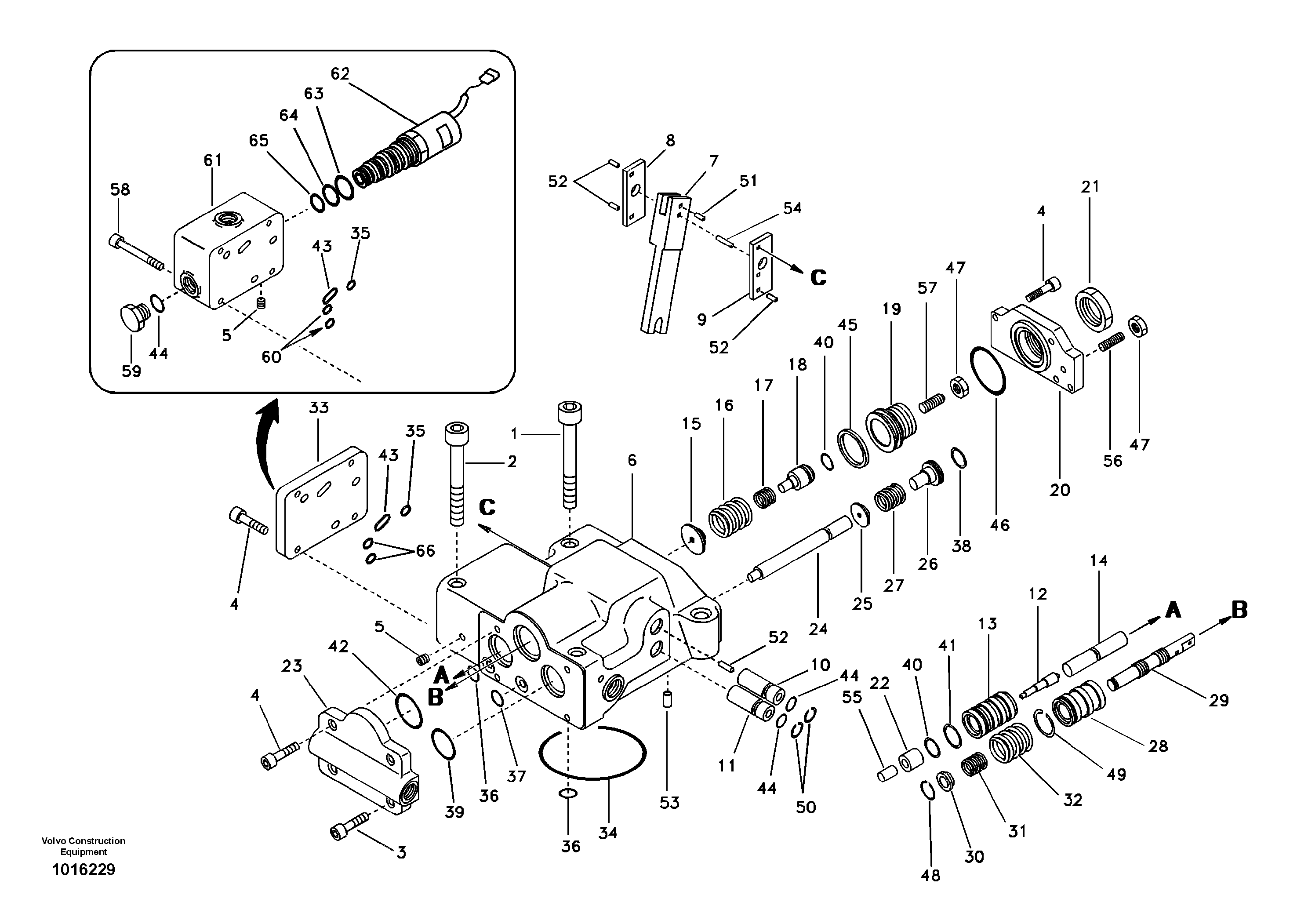Regulator, hydraulic pump — volvo parts diagram