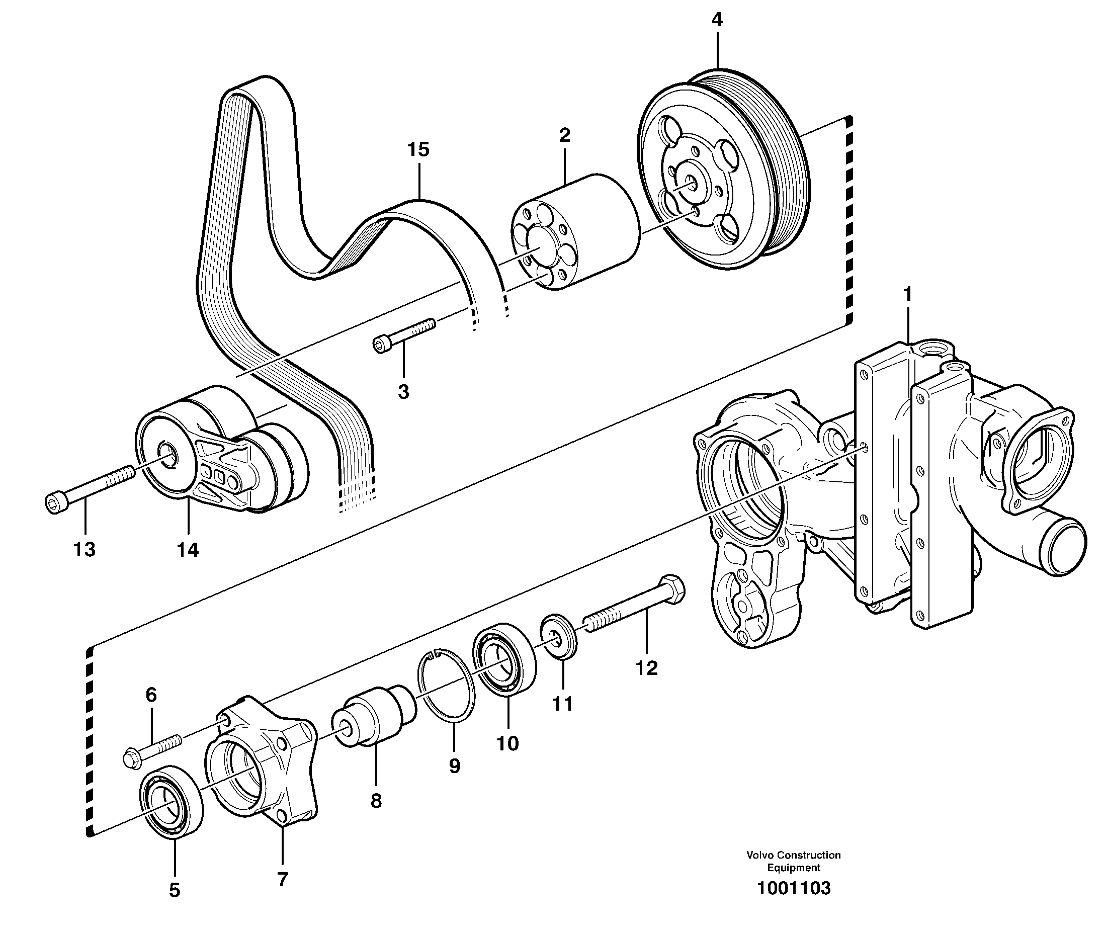Belt transmission — volvo parts diagram