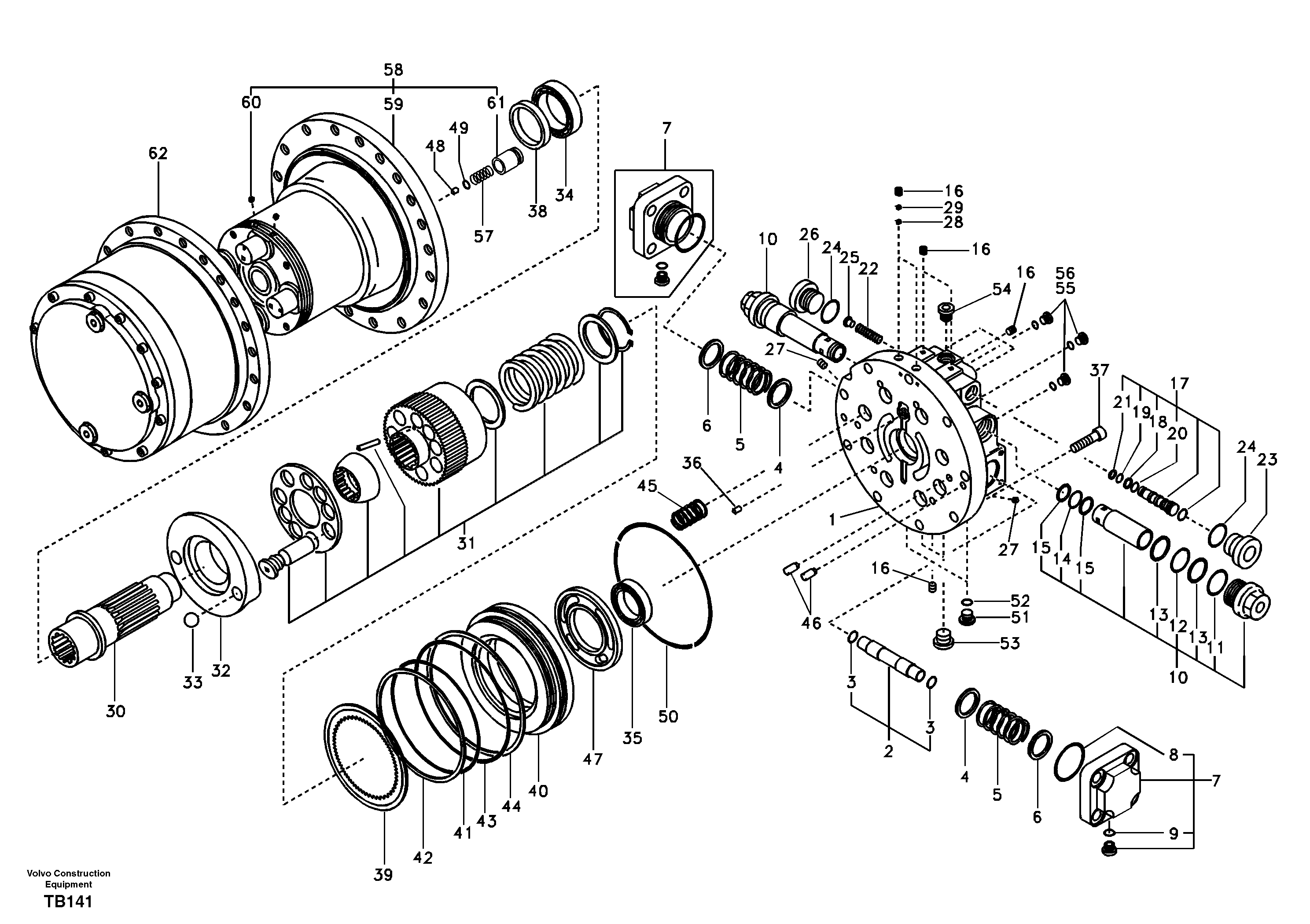 Travel motor — volvo parts diagram