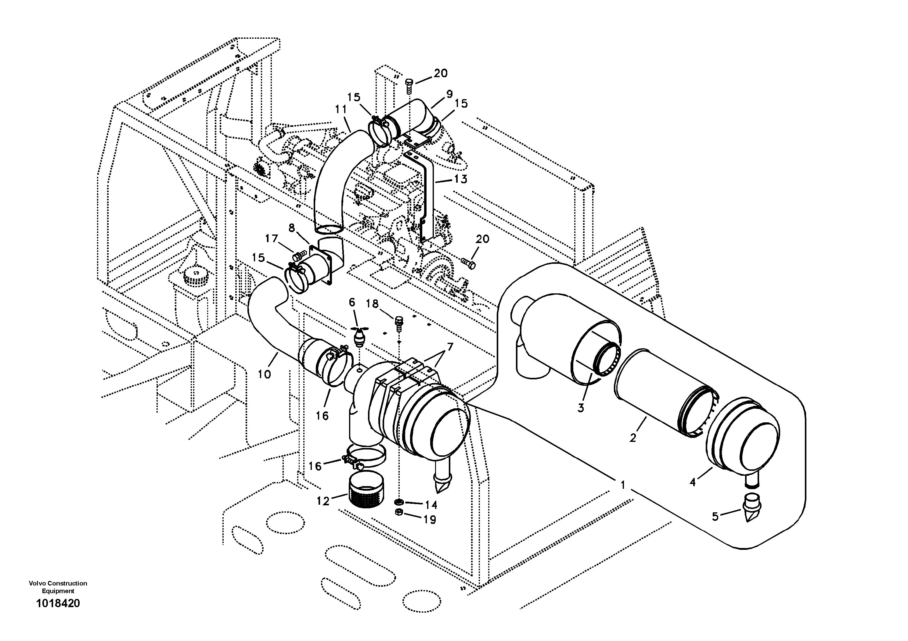 Inlet system — volvo parts diagram