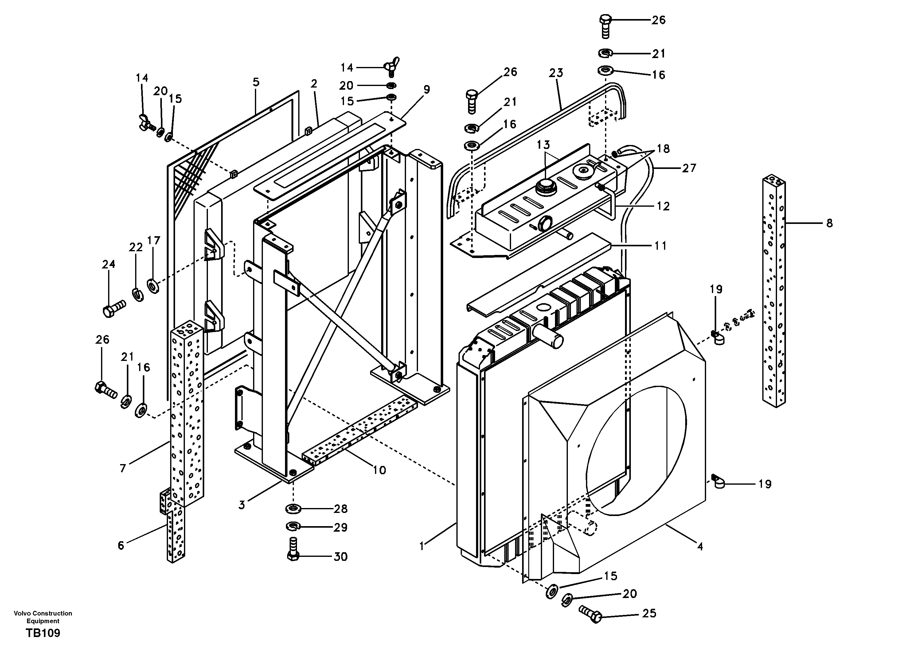 Radiator — volvo parts diagram