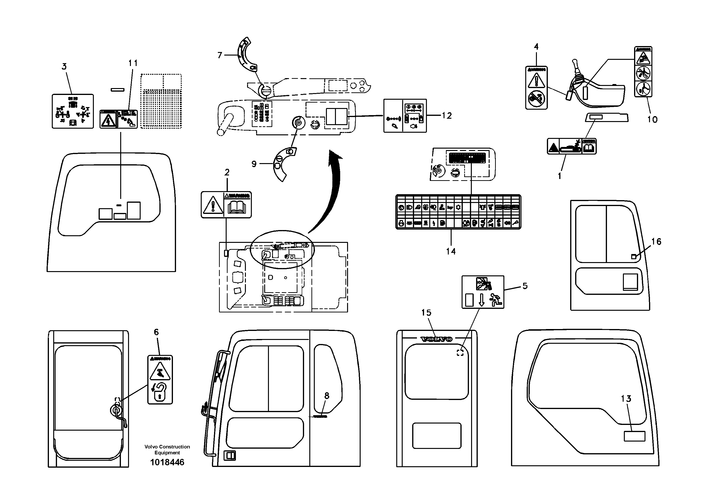 Decal, inner location — volvo parts diagram