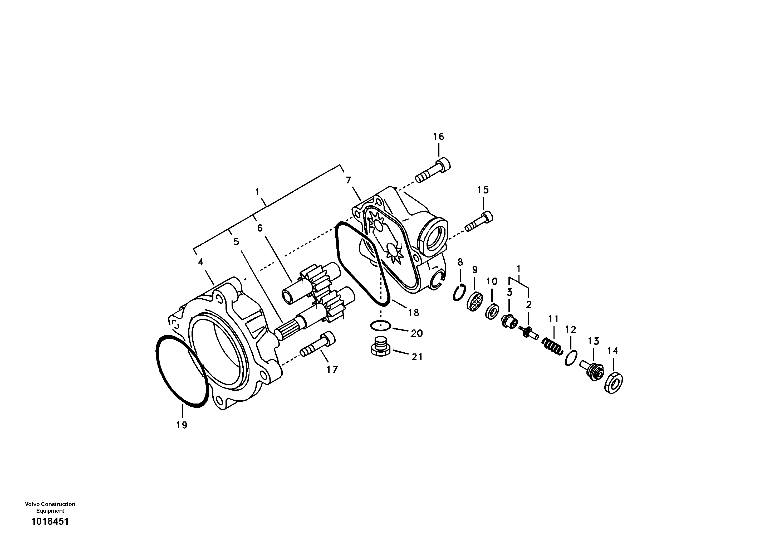Hydraulic gear pump — volvo parts diagram