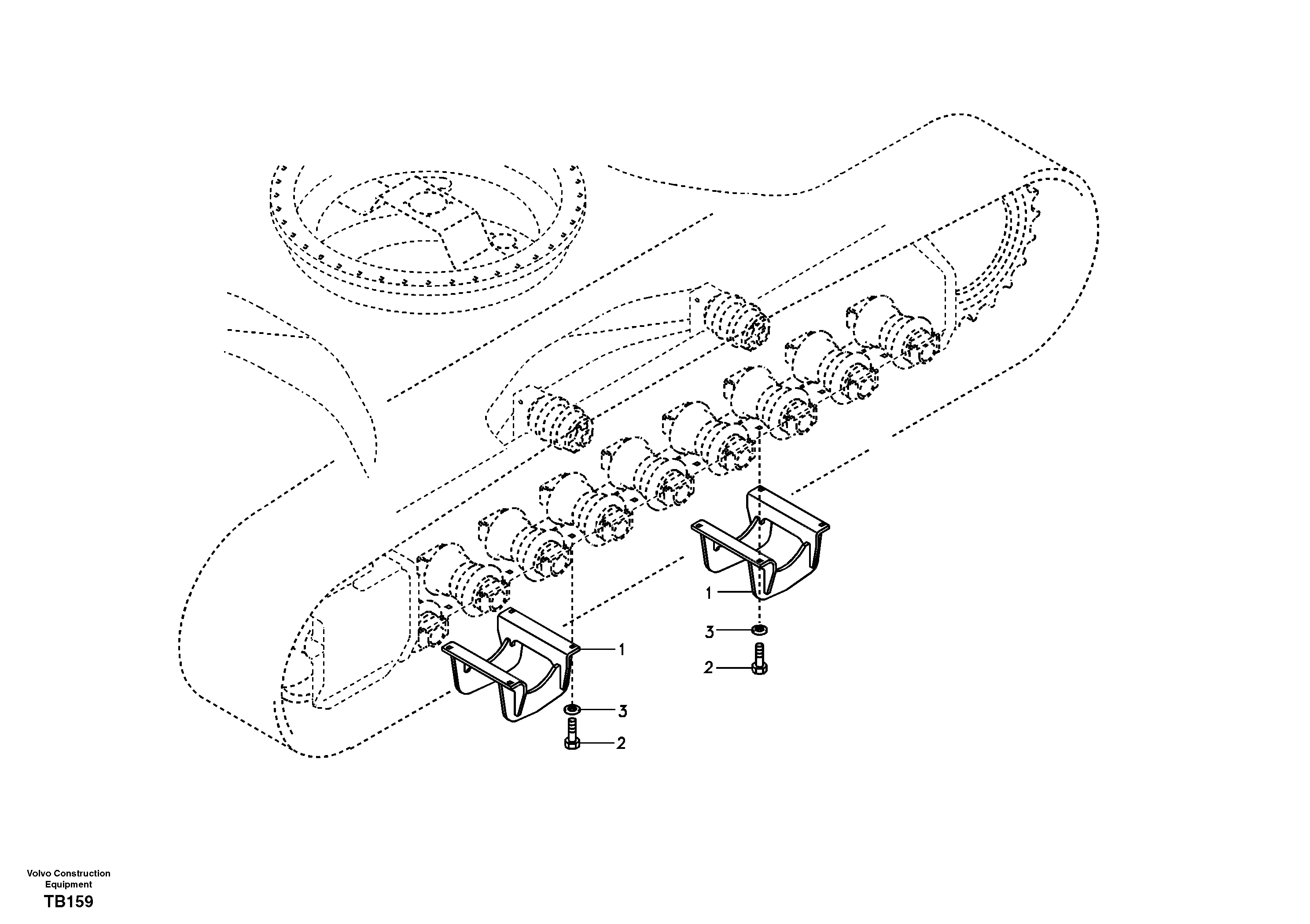 Undercarriage, track guards — volvo parts diagram